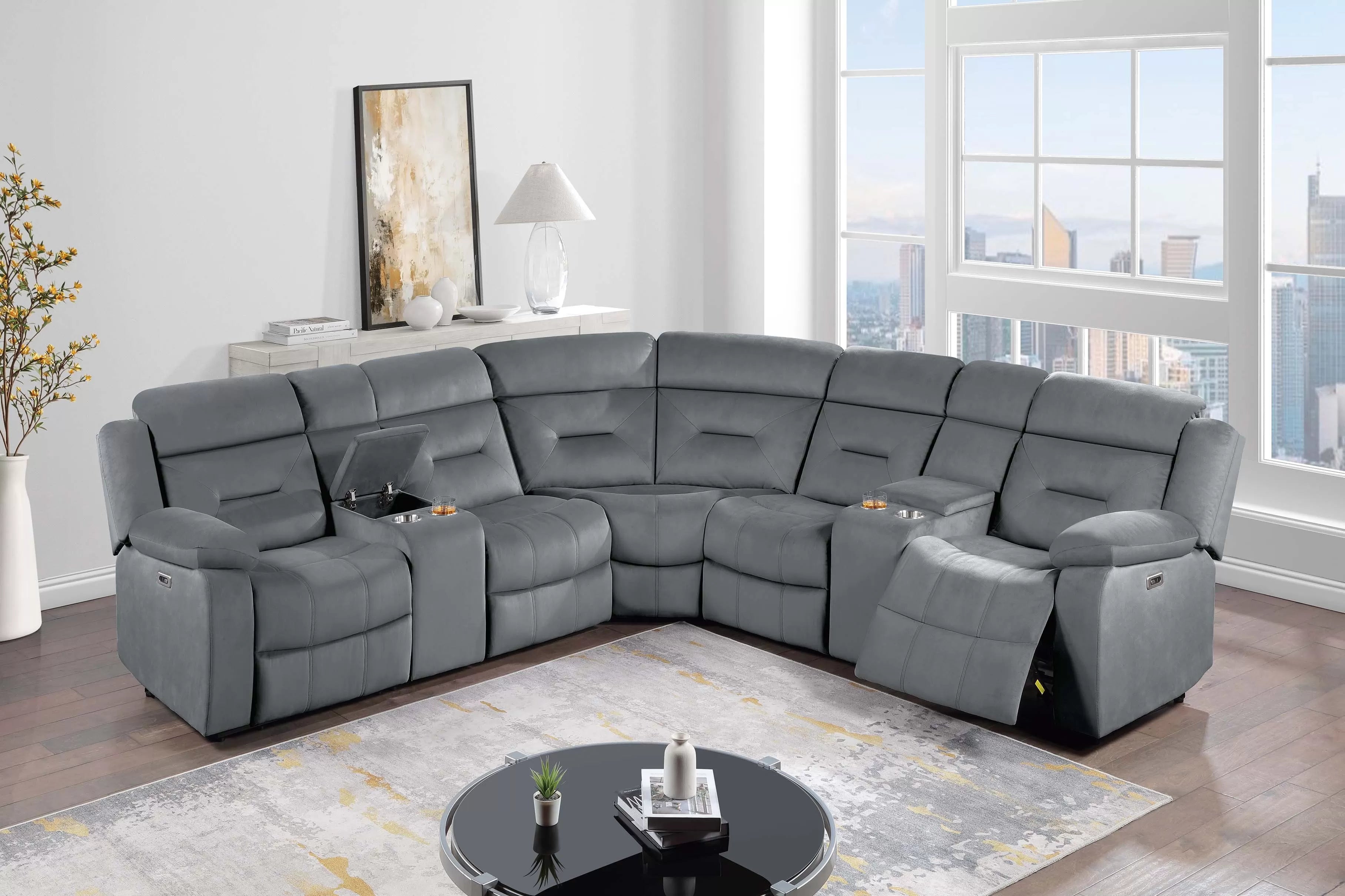Power Reclining Sectional || F86638 / F86639