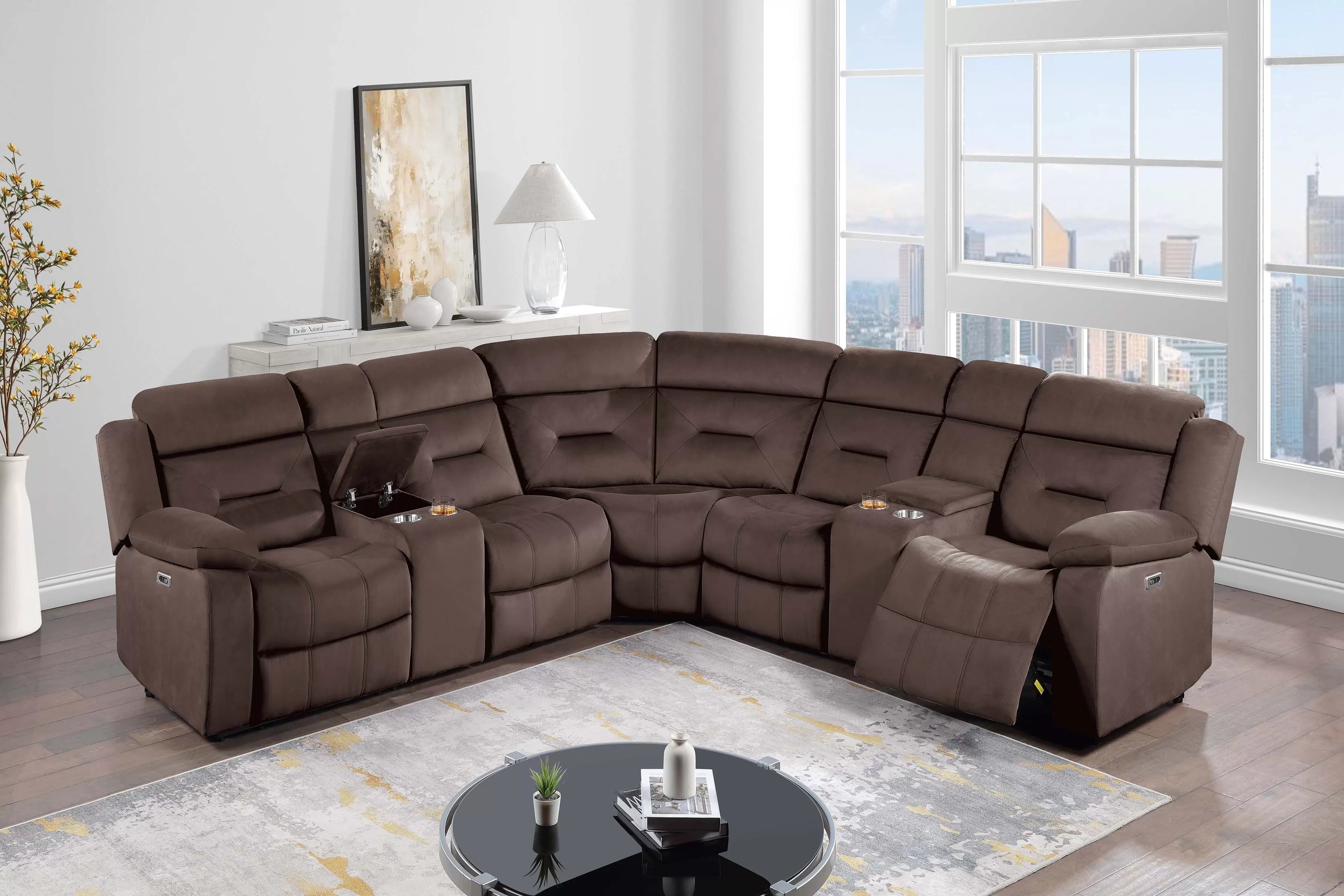 Power Reclining Sectional || F86638 / F86639