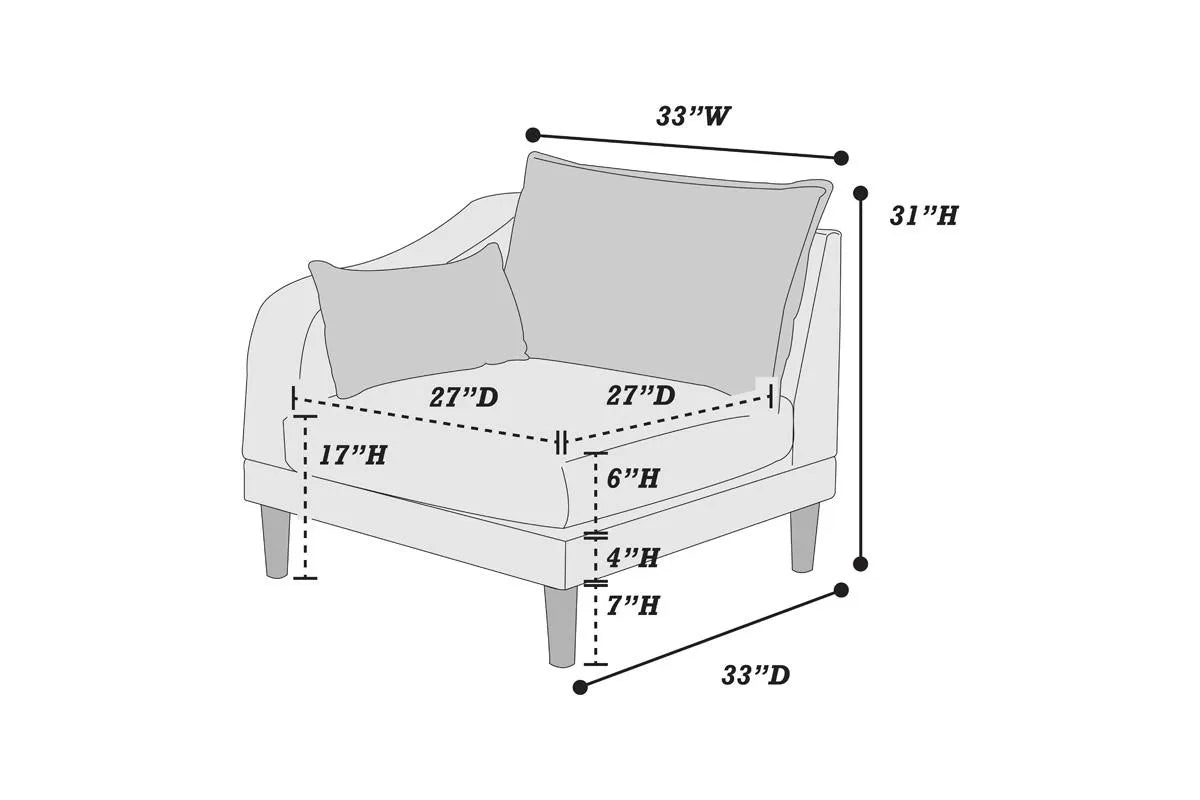 LAF/RAF One-Arm Chair ||  F8974  / F8971