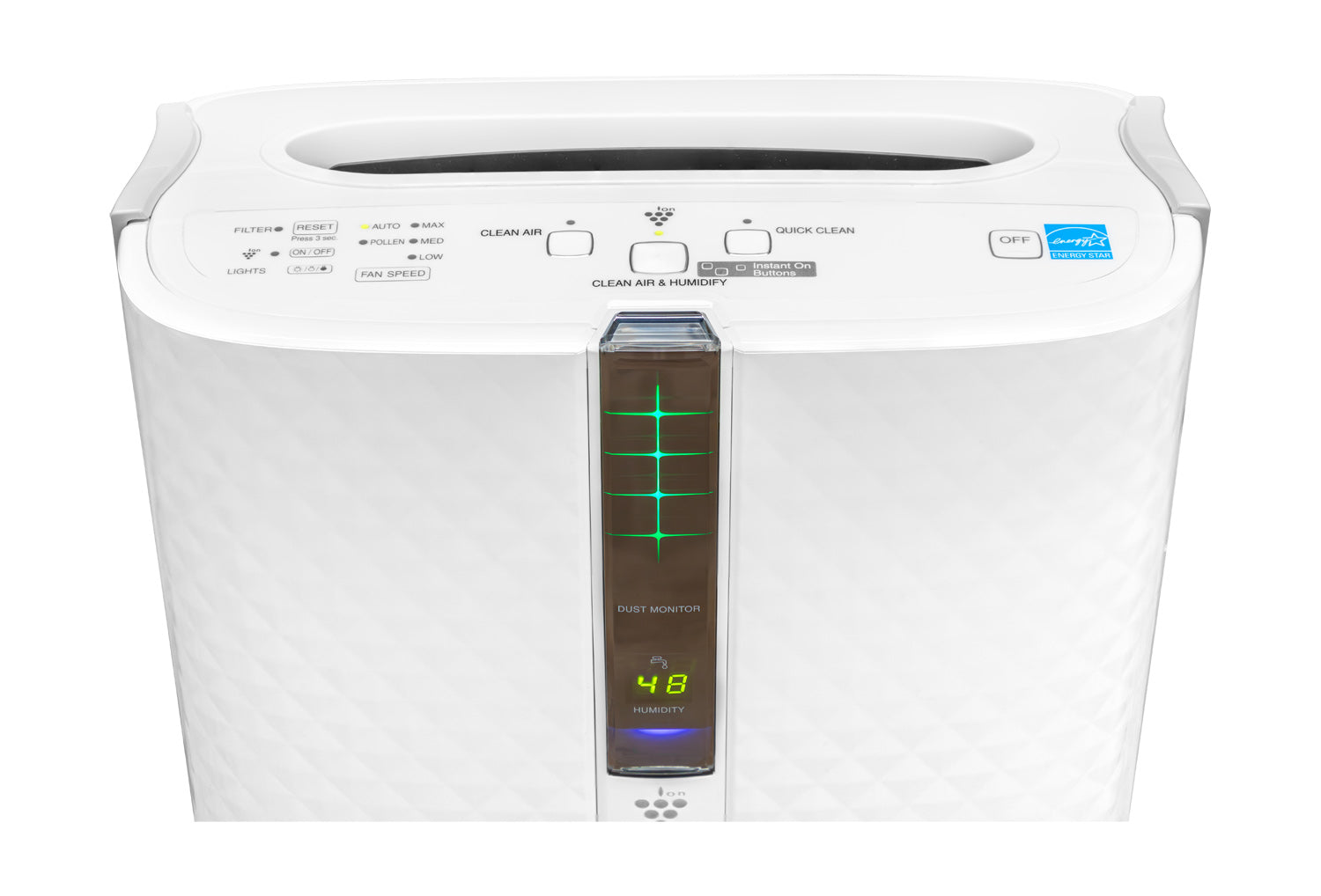 Sharp Plasmacluster Ion Air Purifier with True HEPA + Humidifier for Medium Rooms (KC850U)