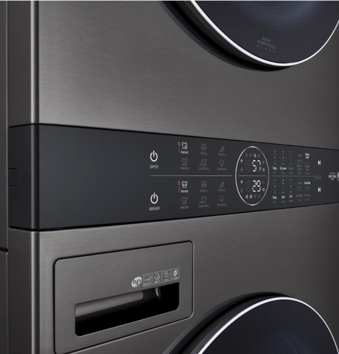 27 Inch Smart Electric Laundry Center with 4.5 cu. ft. Washer Capacity, 7.4 cu. ft. Dryer Capacity, WKEX200HBA