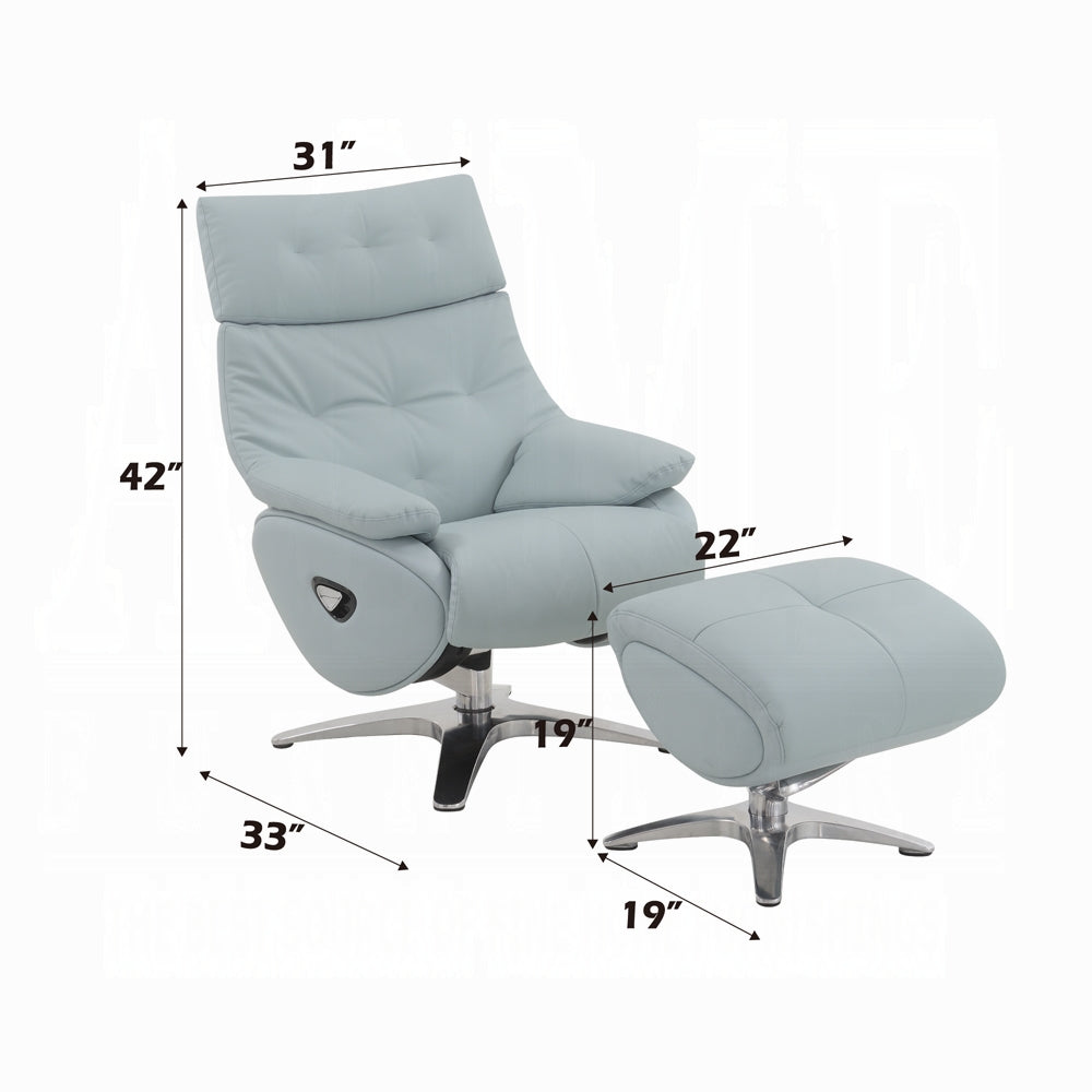 Janella MOTION ACCENT CHAIR W/SWIVEL & OTTOMAN