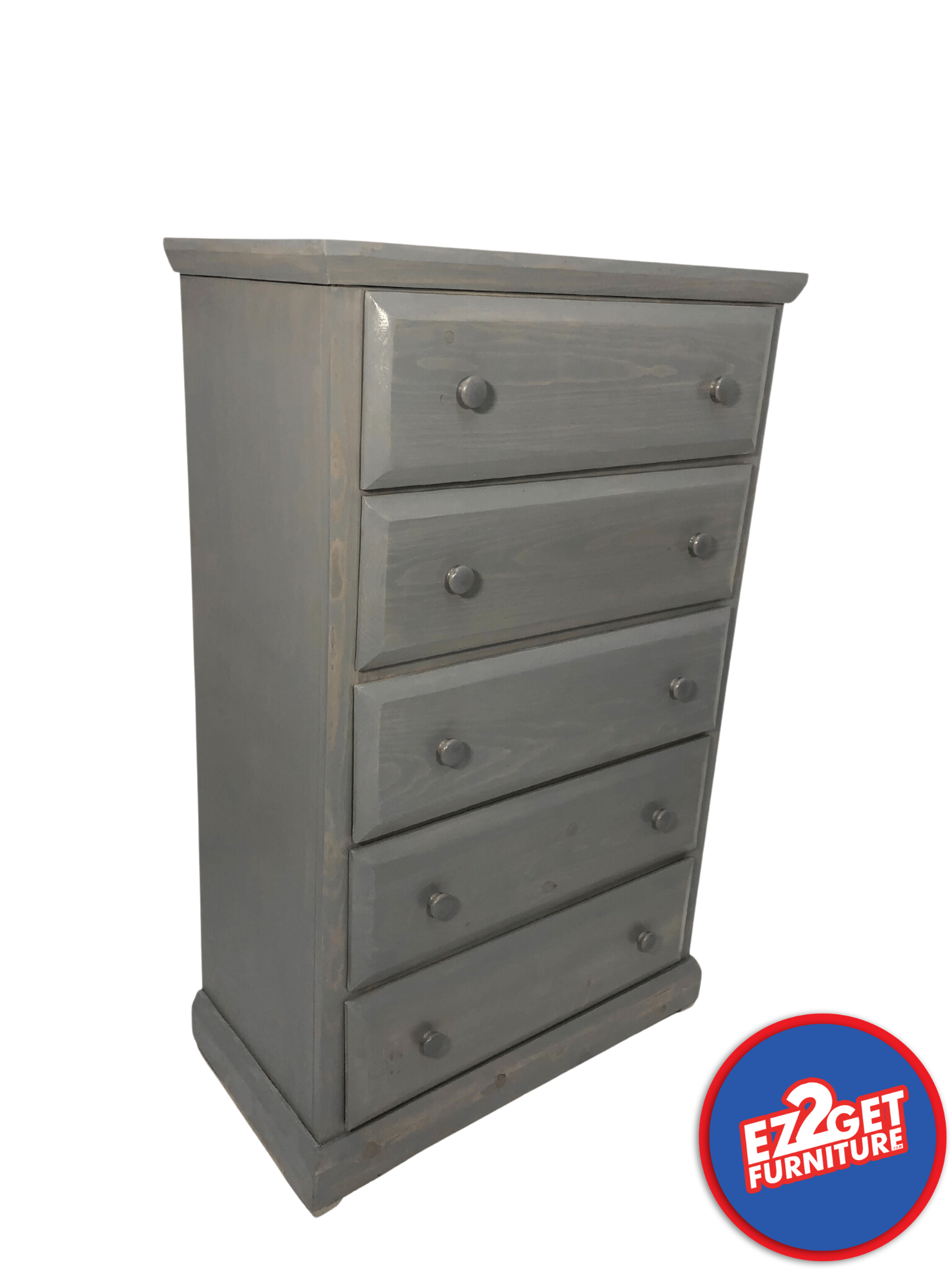 grey pine dresser 5 Drawers Solid Pine Wood Chest