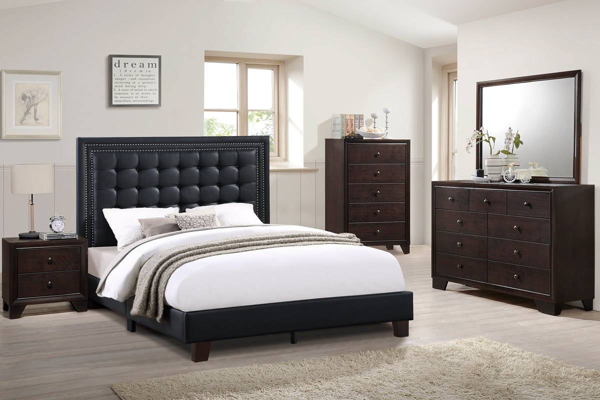 Elegant Tufted Bed Frame F9586-7