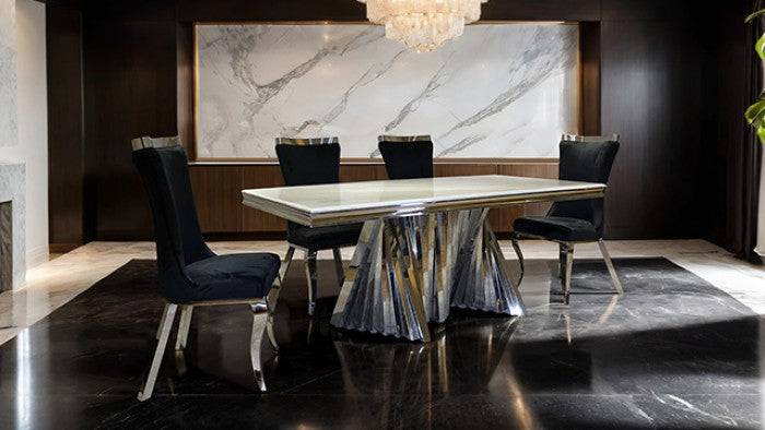 Basilicata Chair, Silver/Black (2/CTN)