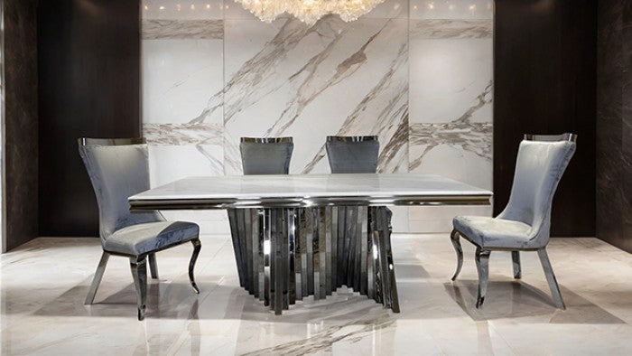 Basilicata Chair, Silver/Gray (2/CTN)