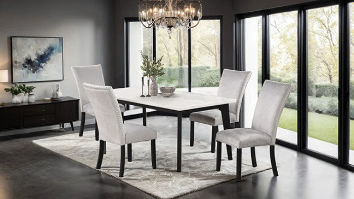 Sabro Rect Dining Table W/4 Dining Chairs