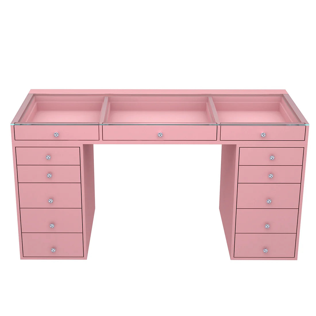 SlayStation® 2.0 Tabletop + Drawer Units Bundle +Hollywood Glow® Pro Vanity Mirror