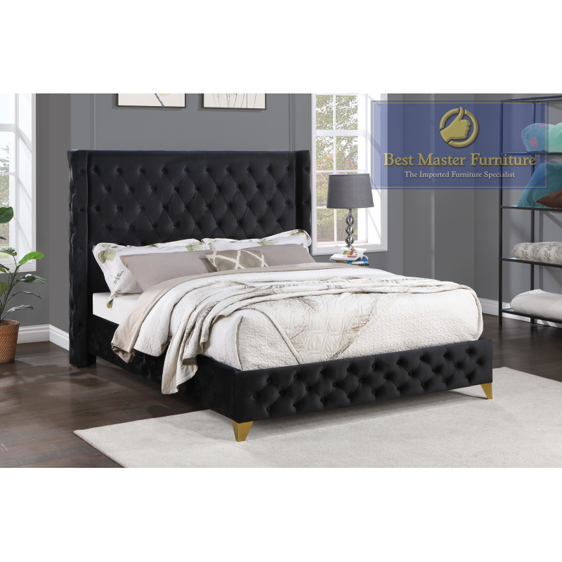 Velvet Tufted Bed - Yy140