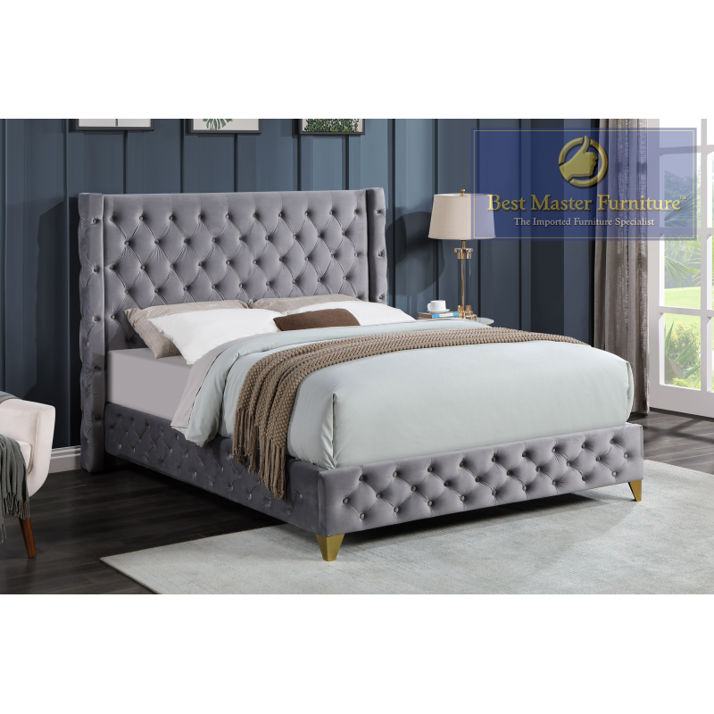 Velvet Tufted Bed - Yy140