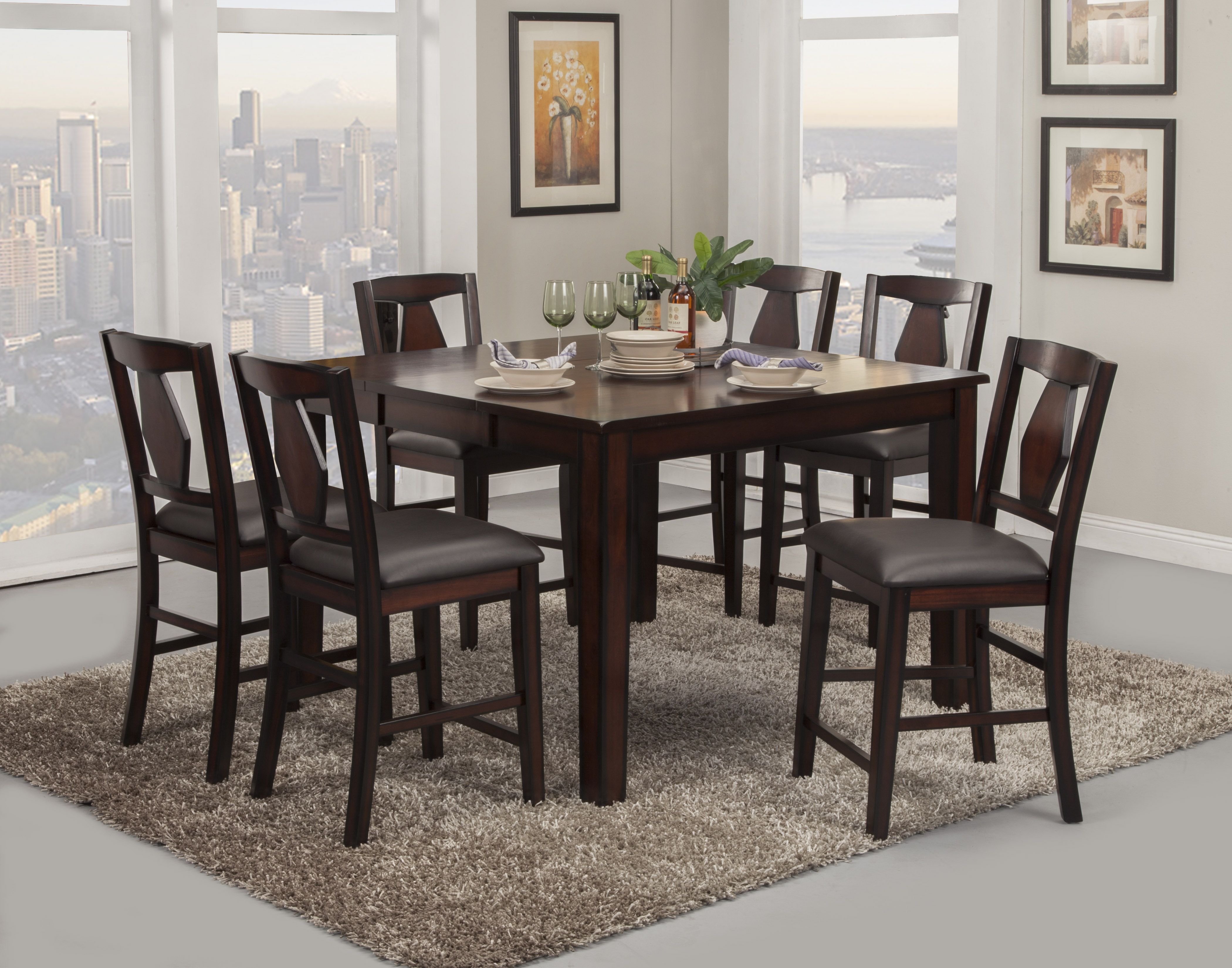 Vilo Home Tuscan Hills 7 Piece Pub Dining Set - VH2300-7PC