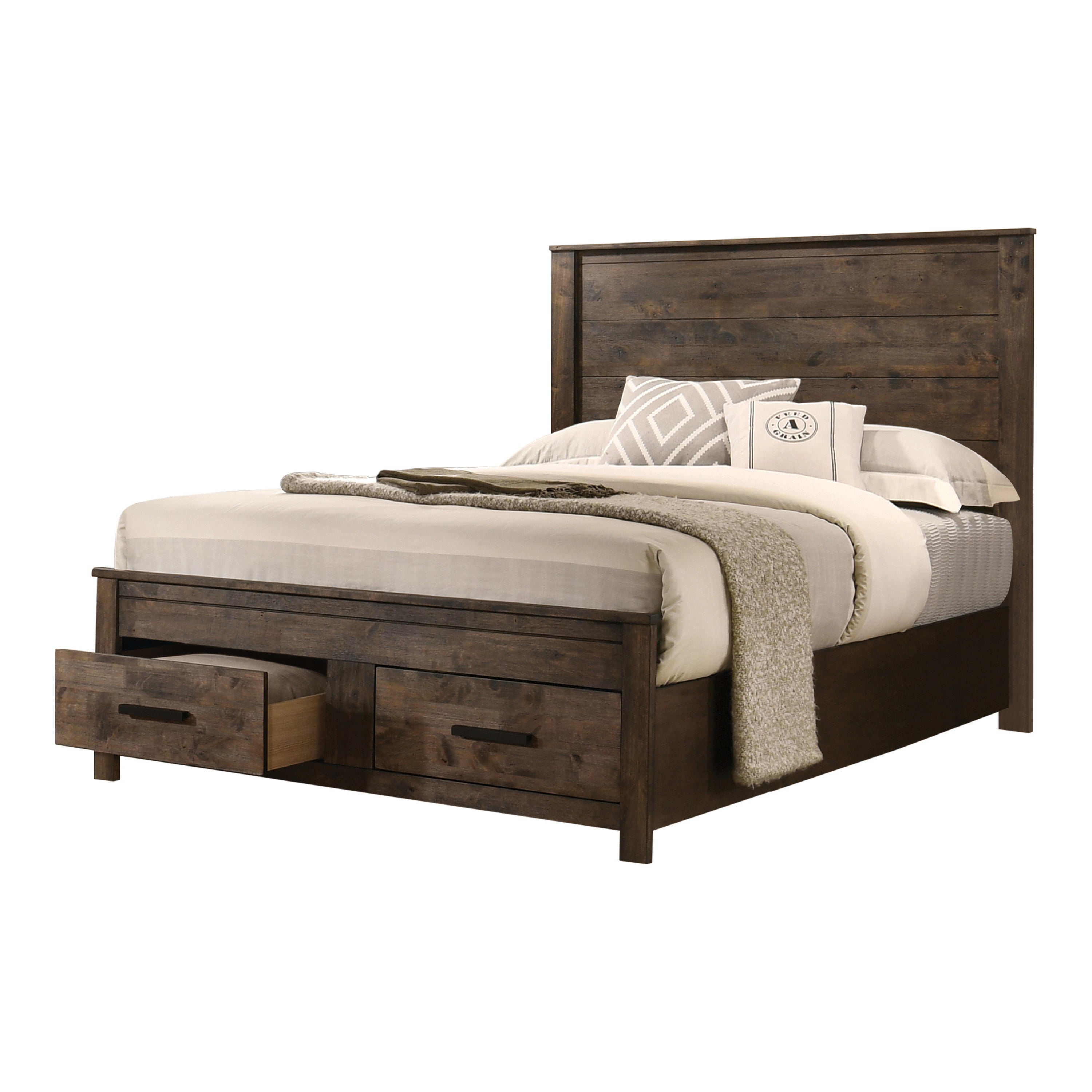 Woodmont Storage Bed Rustic Golden Brown - 222631