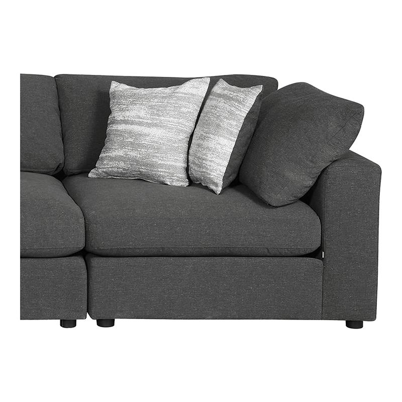 Serene 6-piece Upholstered Modular Sectional Charcoal-551324-SET