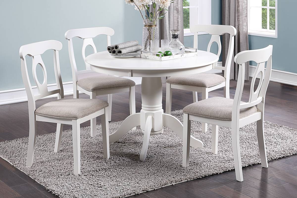 5-Pc Dining Set - White - F2560