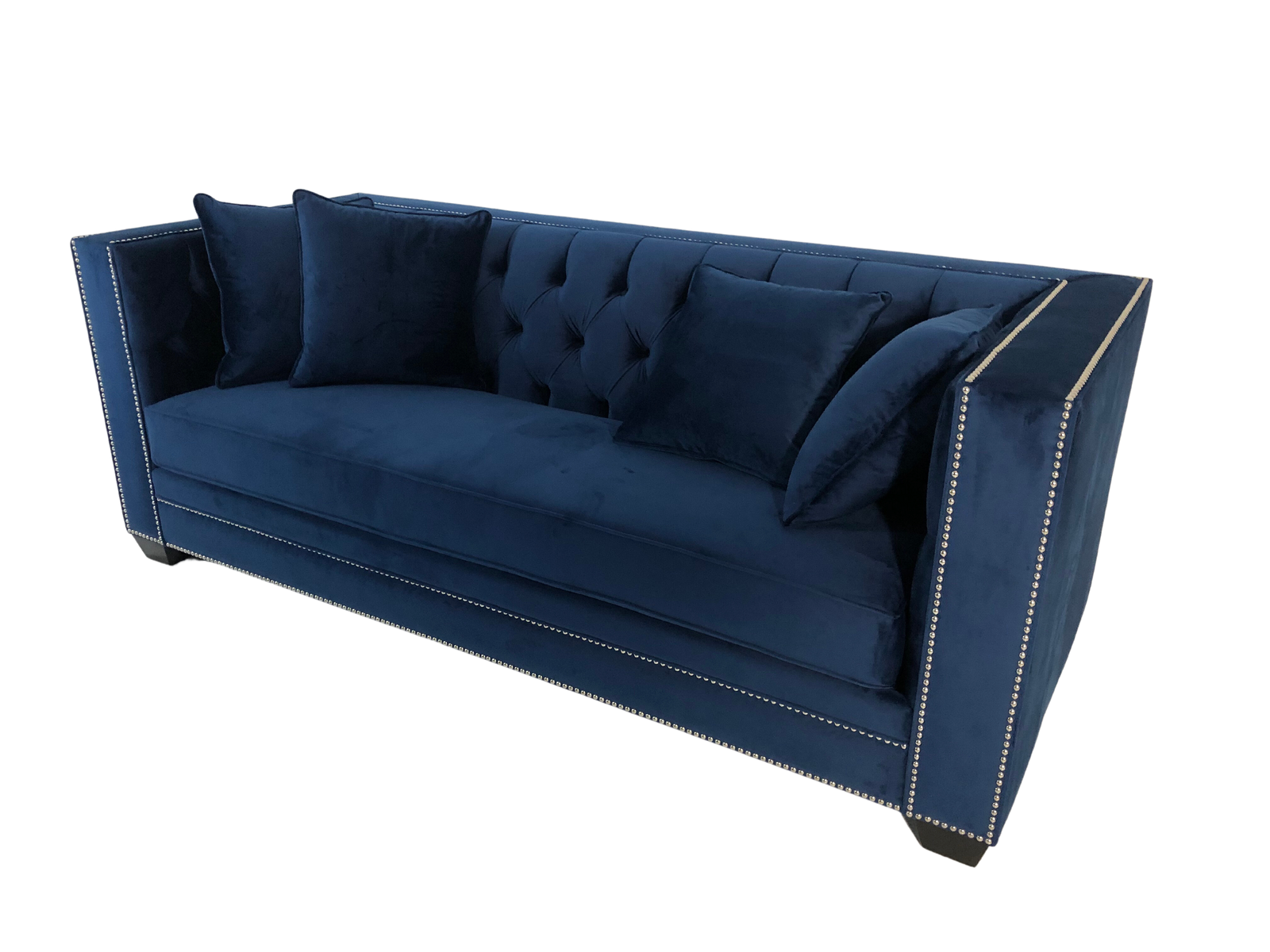 Navy Cloud Tuxedo Brick Sofa
