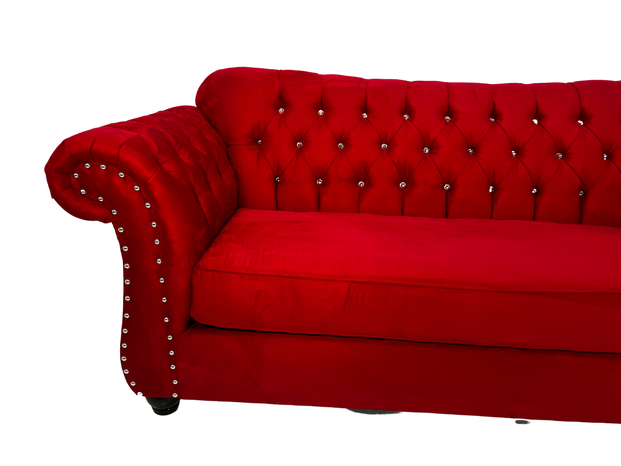 Diamond Tufted Red Lipstick Sofa