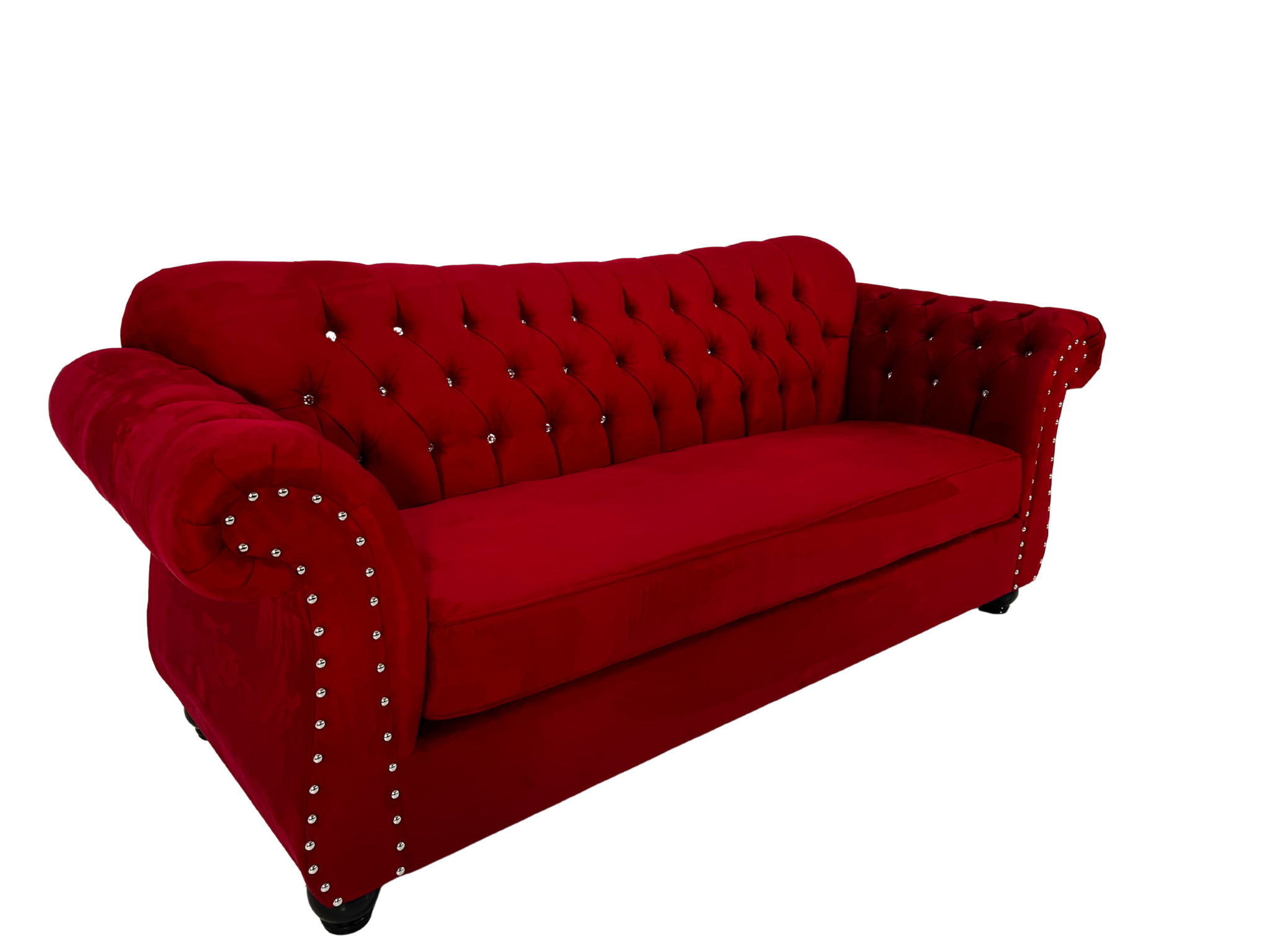 Diamond Tufted Red Lipstick Sofa