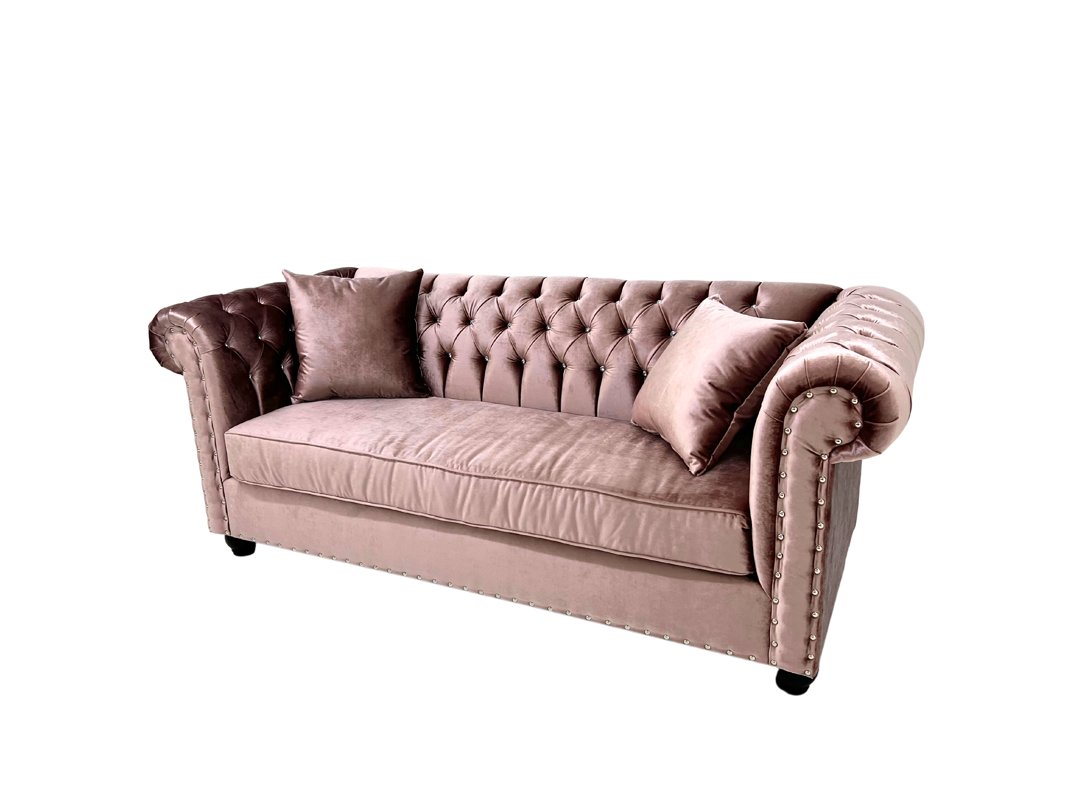 Tufted Pink Glam Sofa