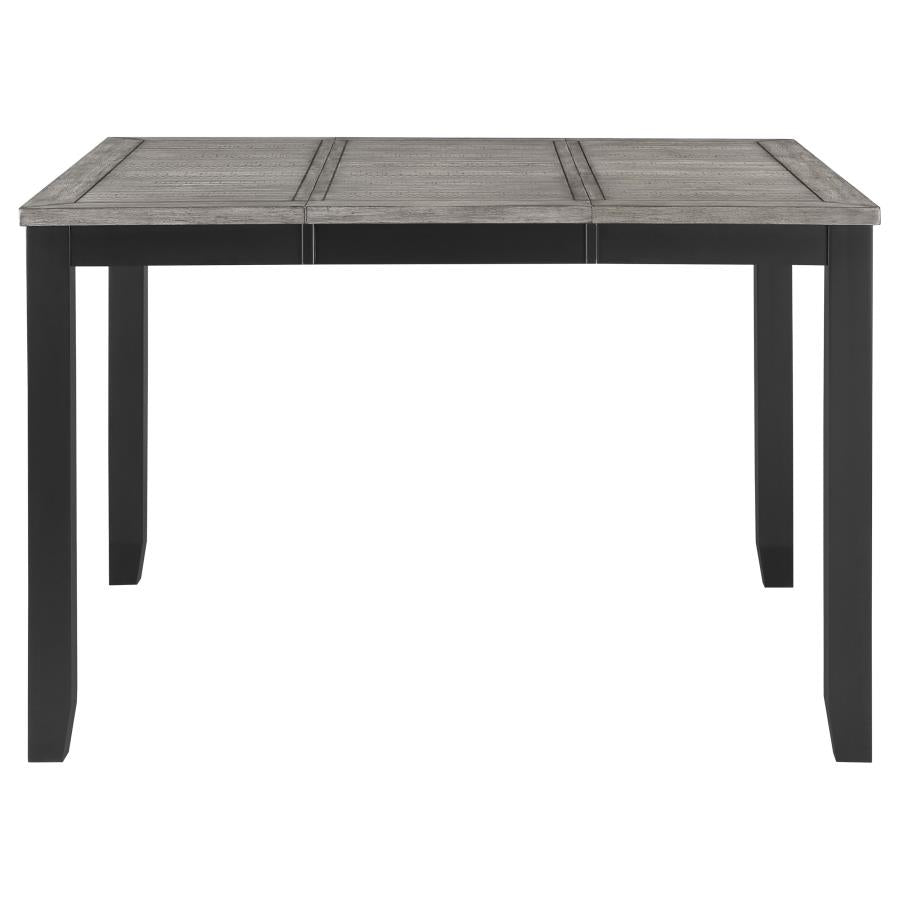 Elodie Counter Height Dining Table With Extension Leaf Grey And Black-121228-S5