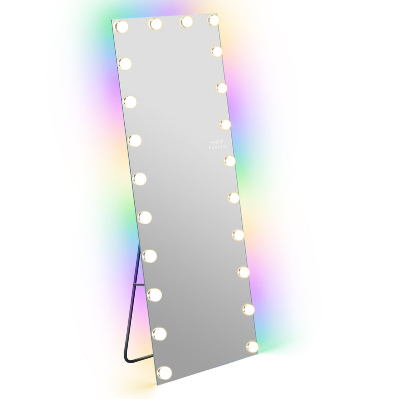 Hollywood Vanity Mirror - Full Length Vanity Mirror with RGB  VNT-16065-JMRGB-WHT