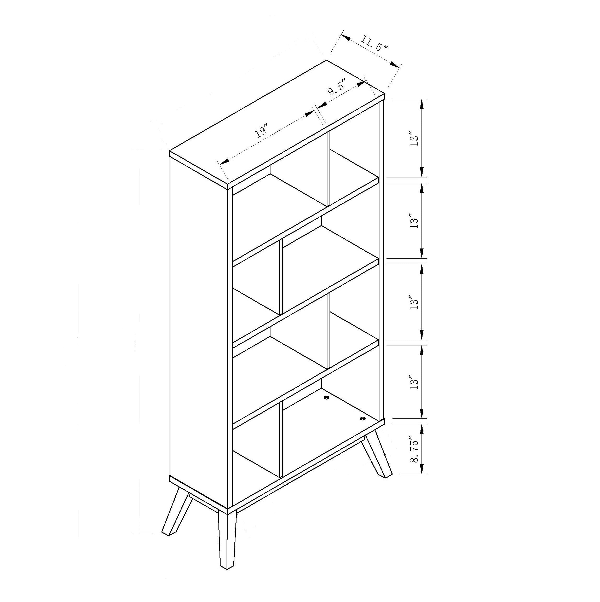 223070 | BOOKCASE - DISTRESSED GREY &amp; BLACK