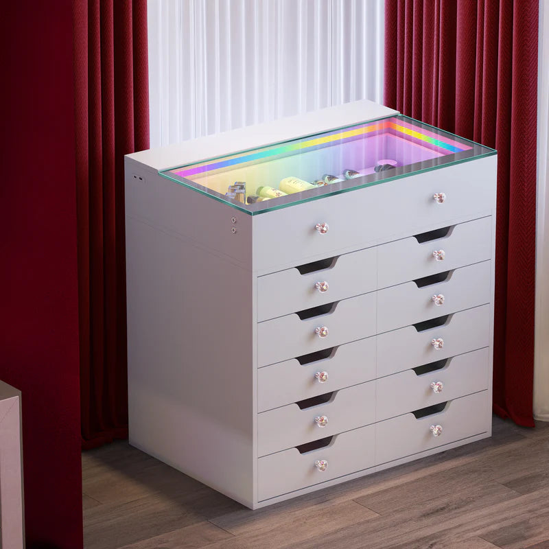 VANITII IVY Drawer Chest   IVY-RGB-WHT