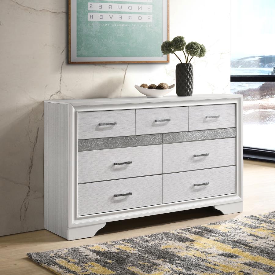 Miranda 7-Drawer Dresser White- 205113