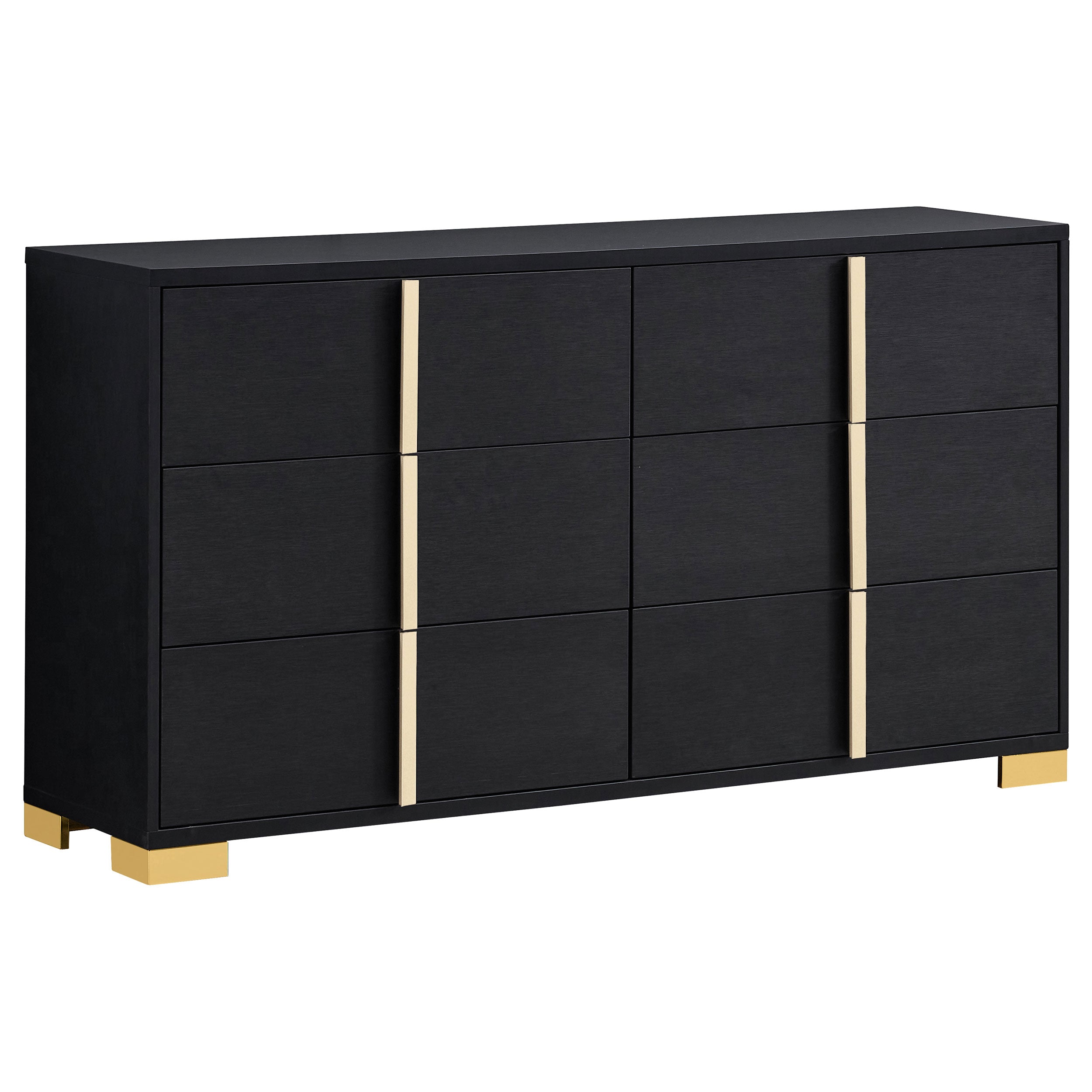 Marceline 4-Piece Bedroom Set With LED Headboard Black-222831-S4