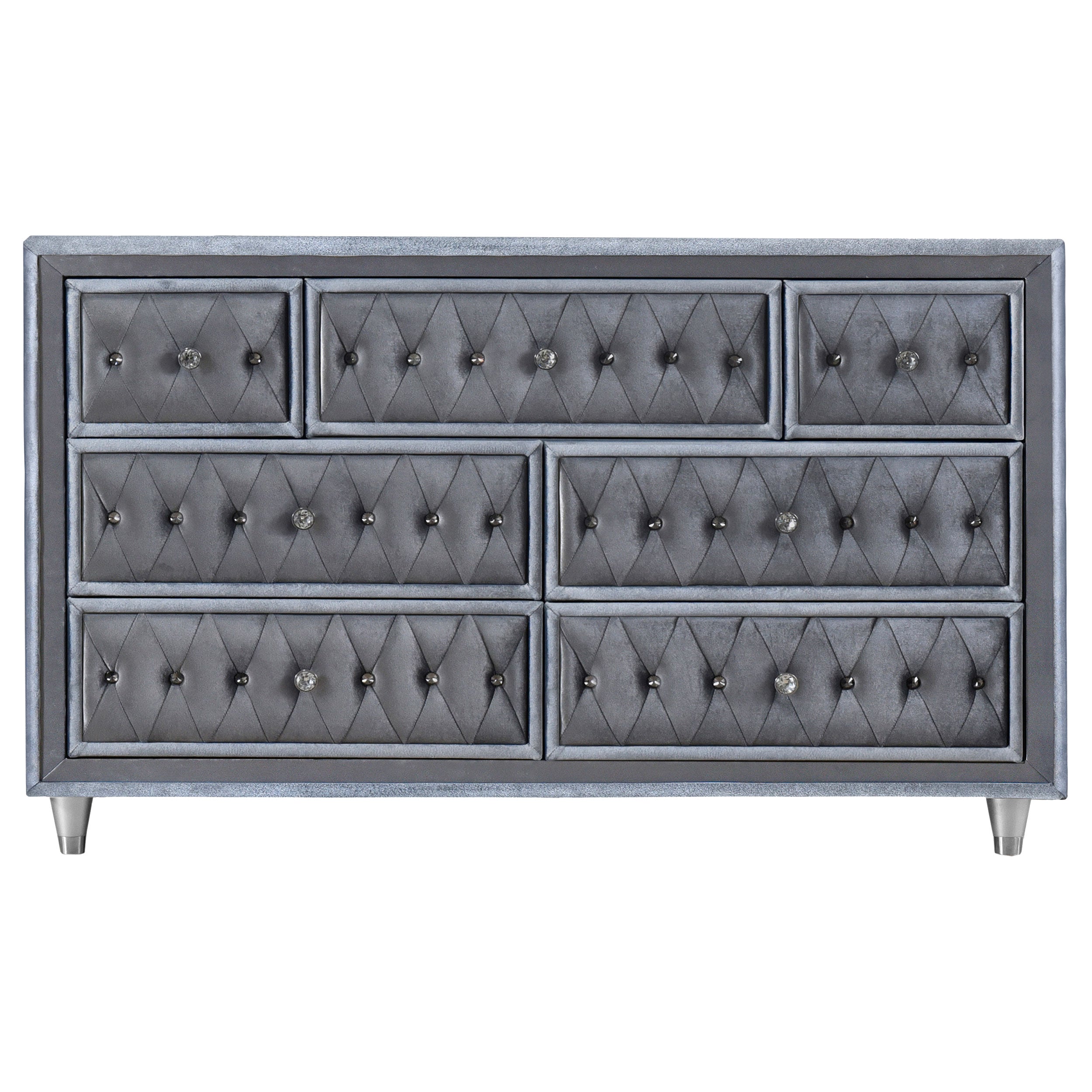 Antonella 4-Piece Bedroom Set Grey- 223581KE