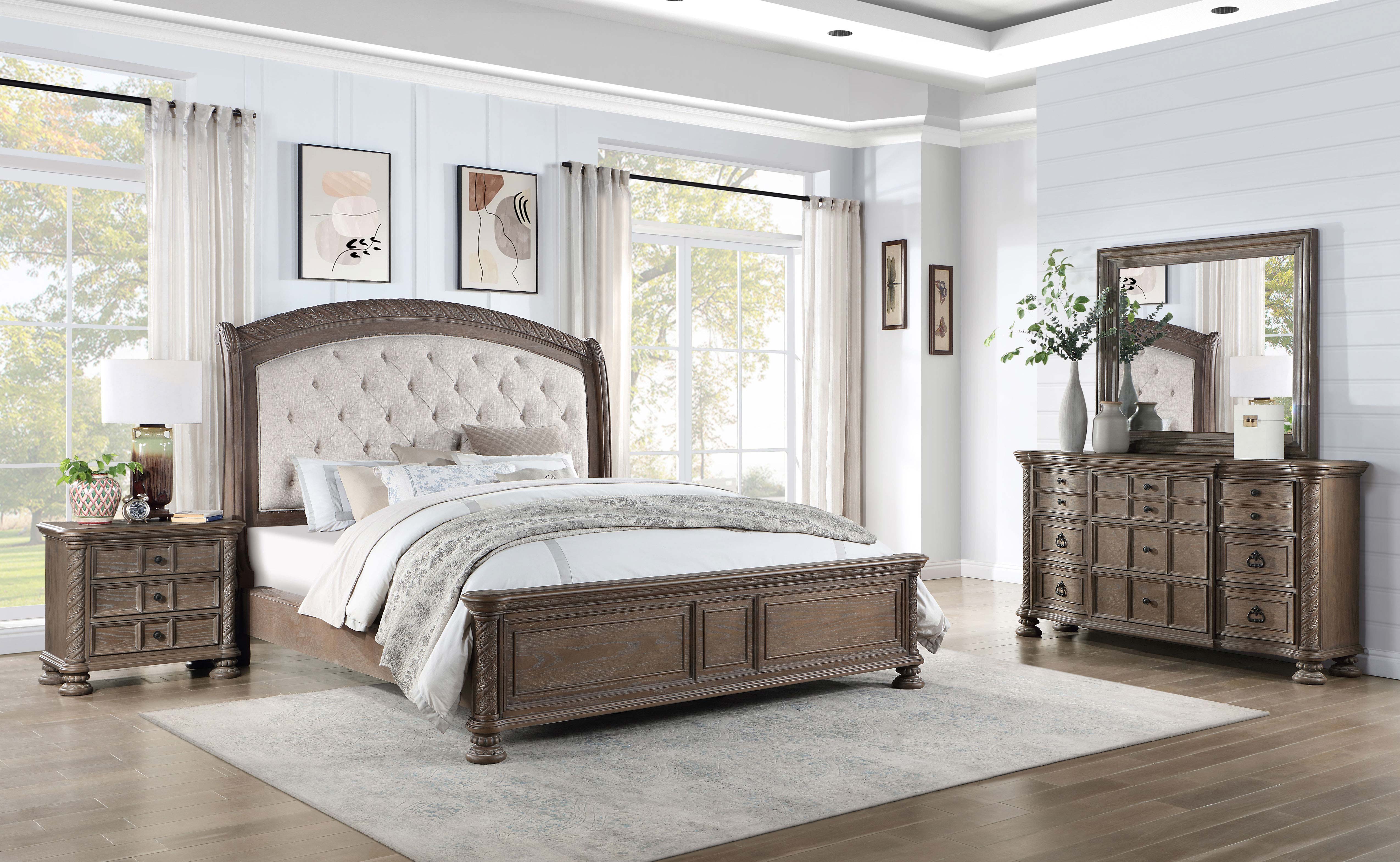 Emmett 4-Piece California King Bedroom Set Walnut-224441KW-S4