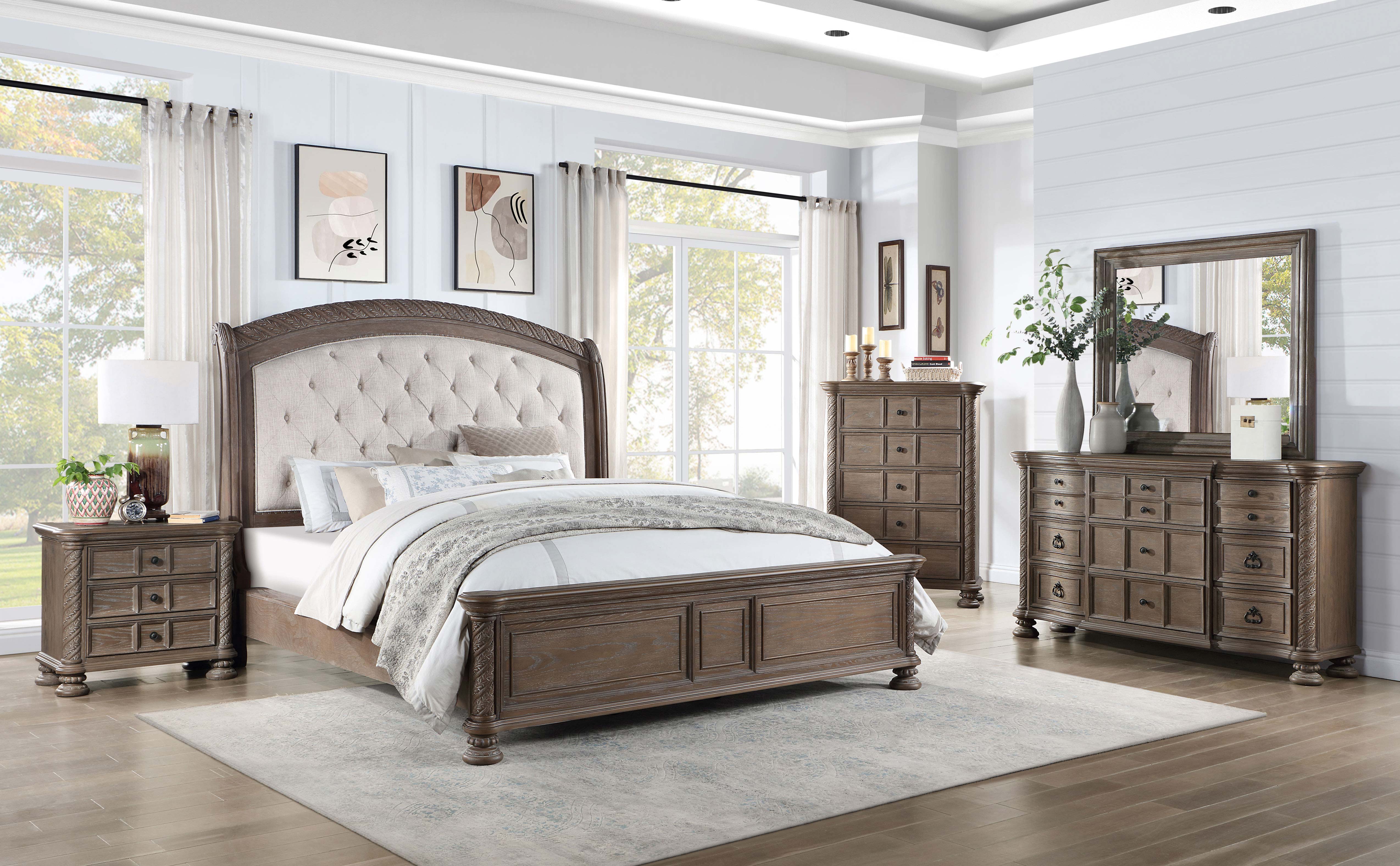 Emmett 5-Piece California King Bedroom Set Walnut-224441KW-S5