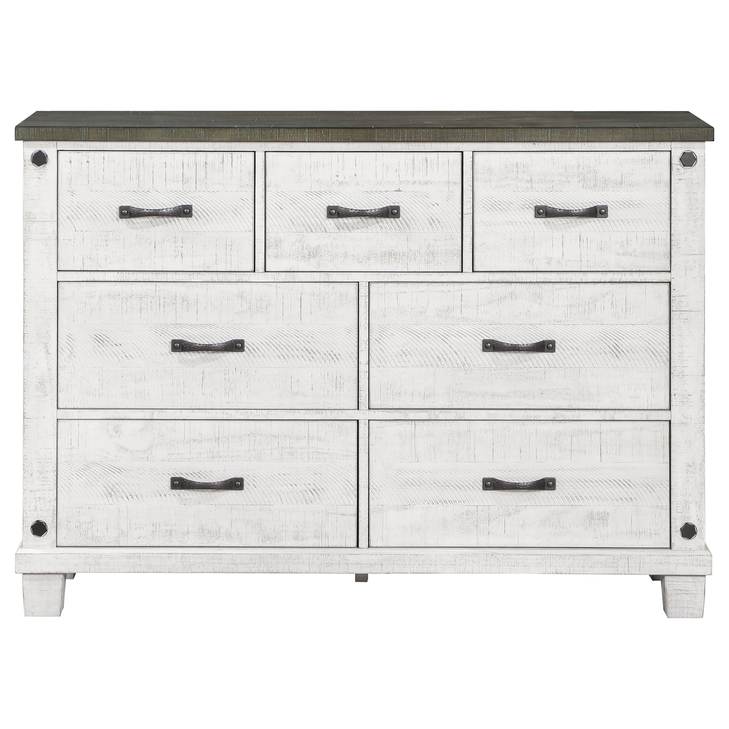 Lilith 4-Piece Bedroom Set Distressed White - 224471 - S4