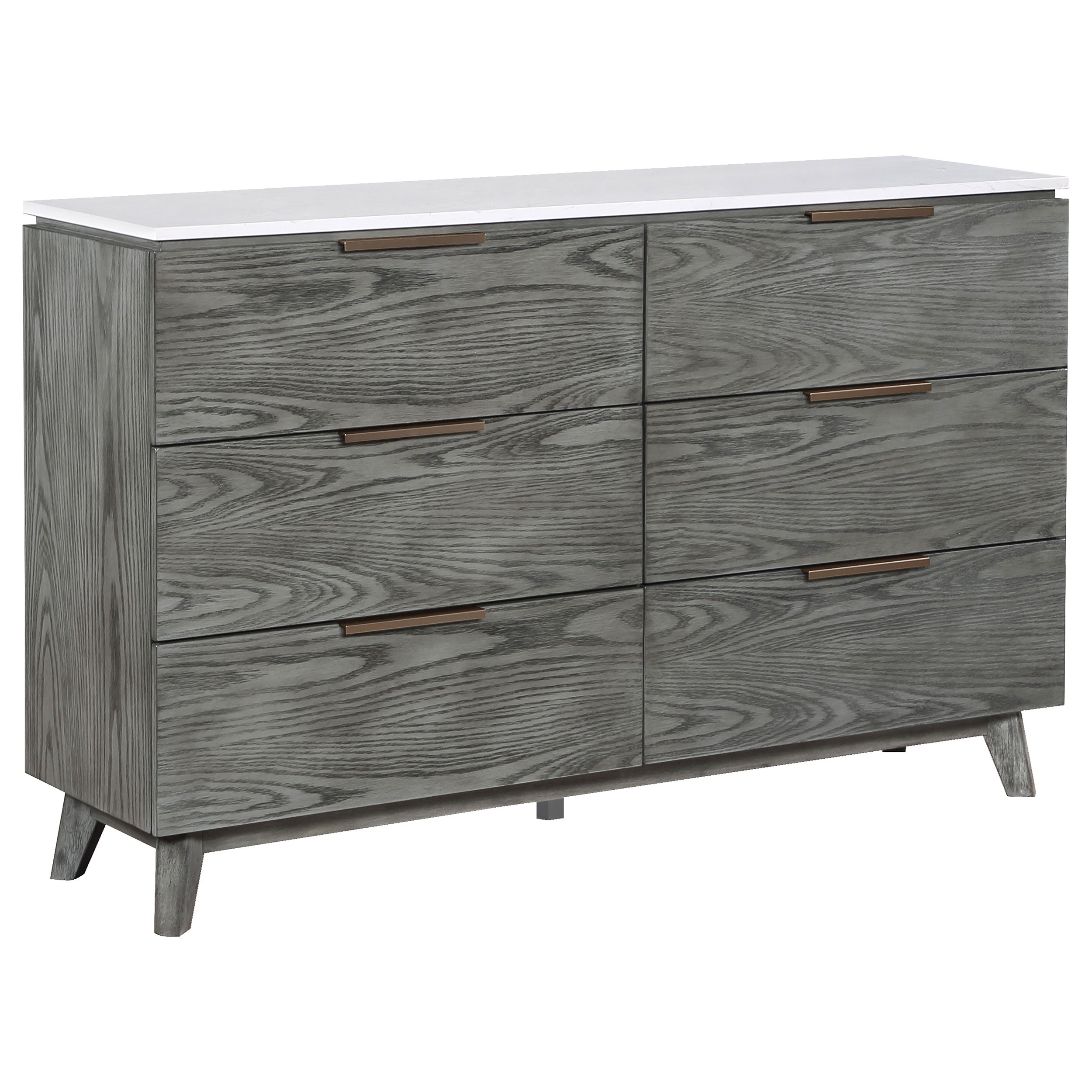 Nathan 5-Piece Bedroom Set Grey- 224601KW - S5