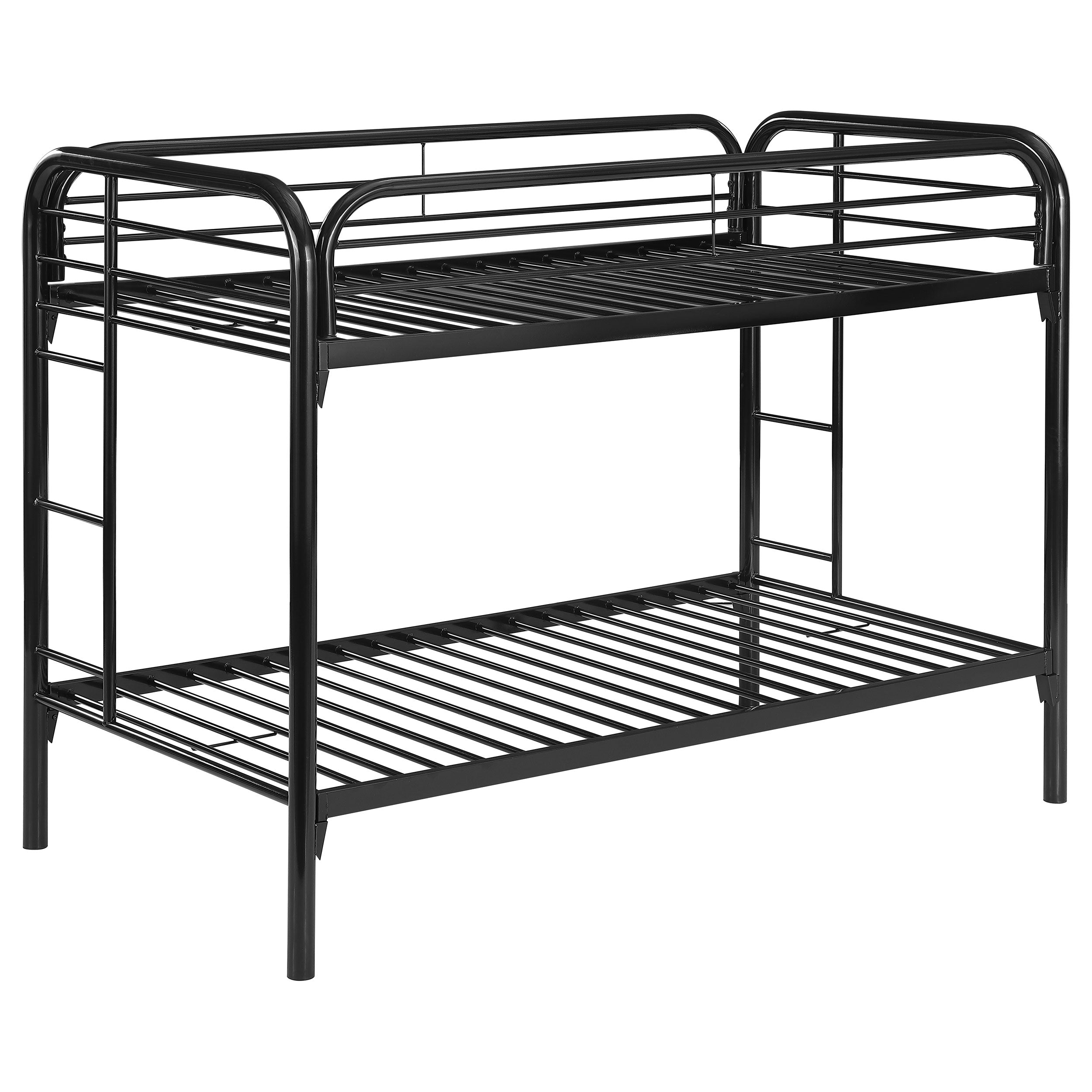 Morgan Metal Twin Over Twin Bunk Bed Black-2256K