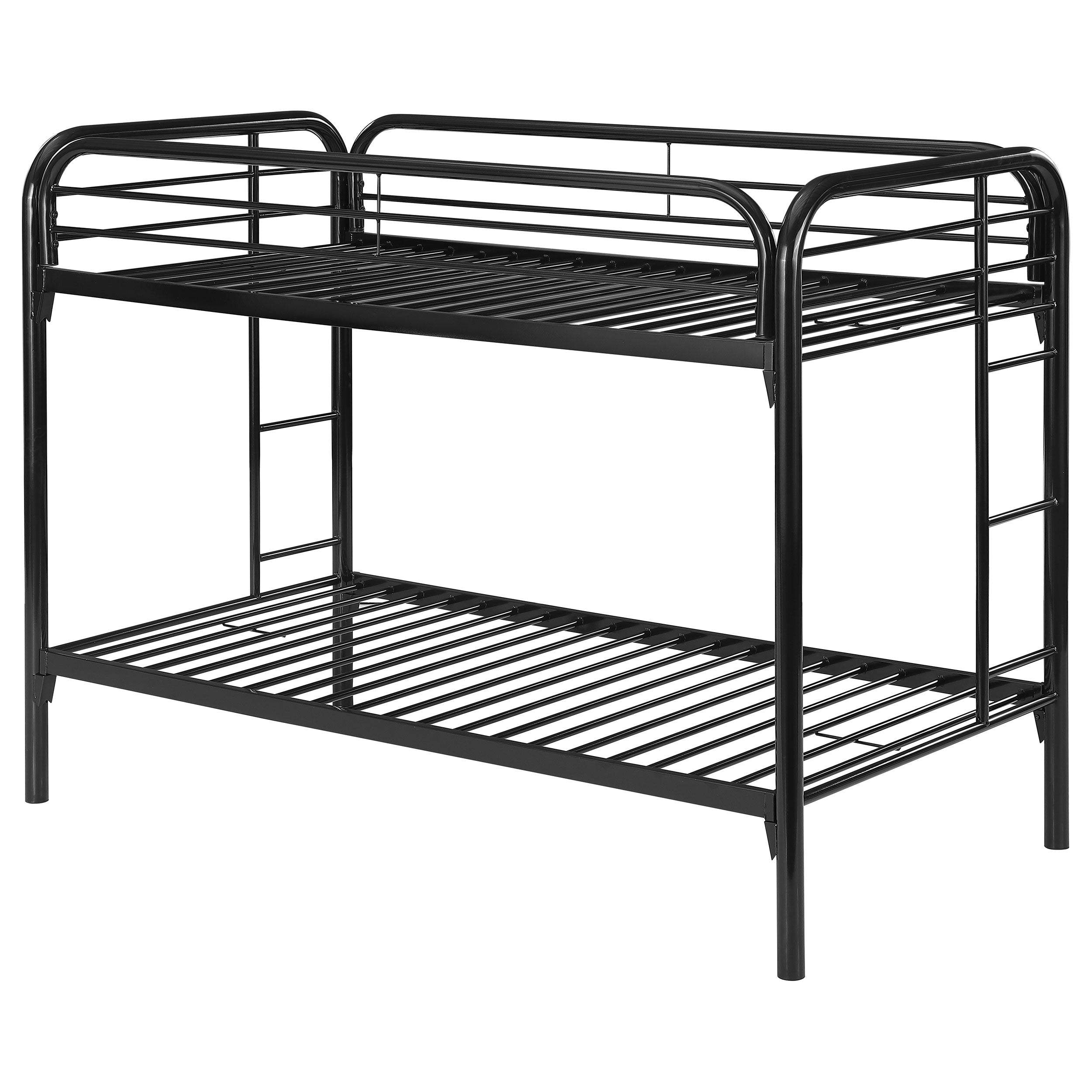 Morgan Metal Twin Over Twin Bunk Bed Black-2256K