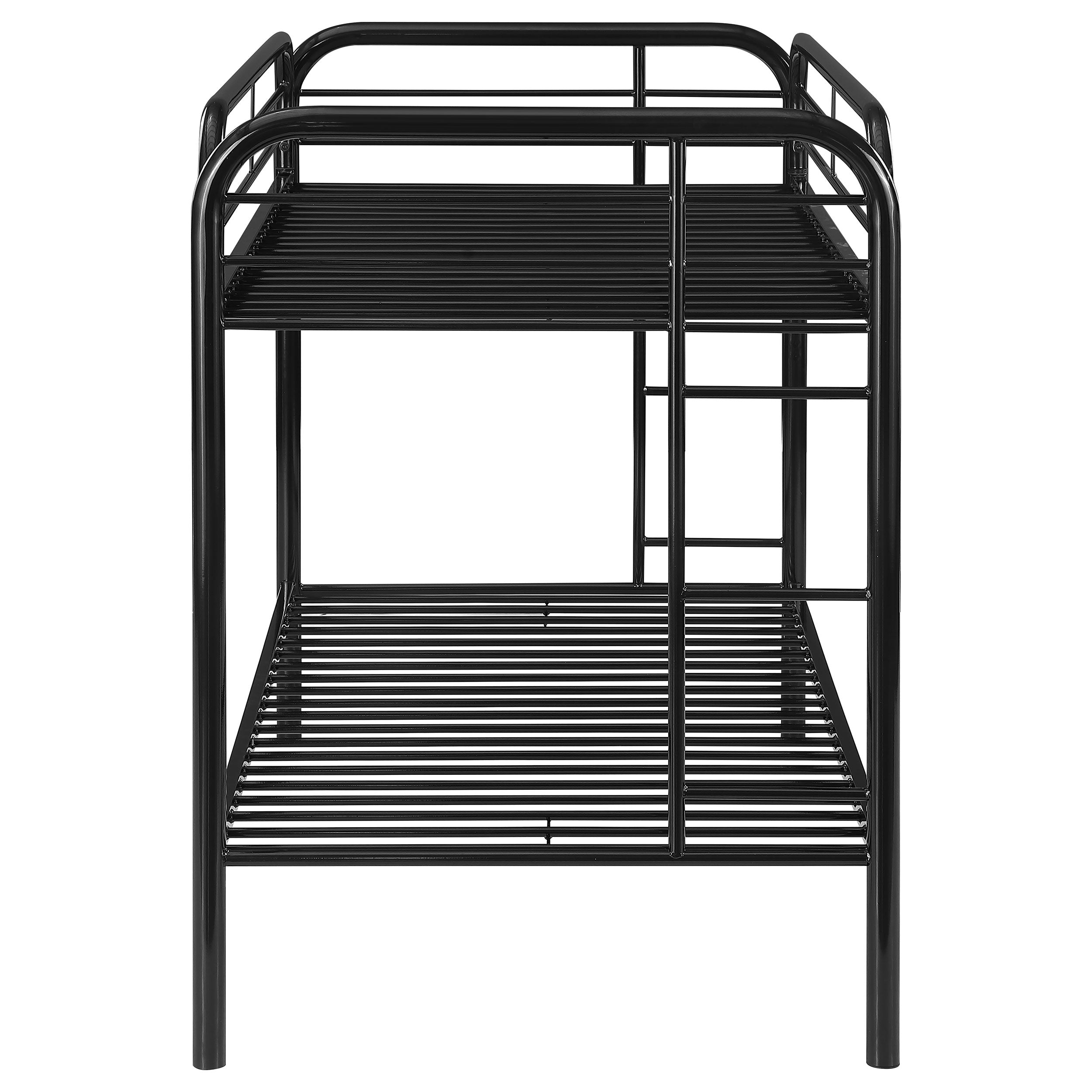 Morgan Metal Twin Over Twin Bunk Bed Black-2256K