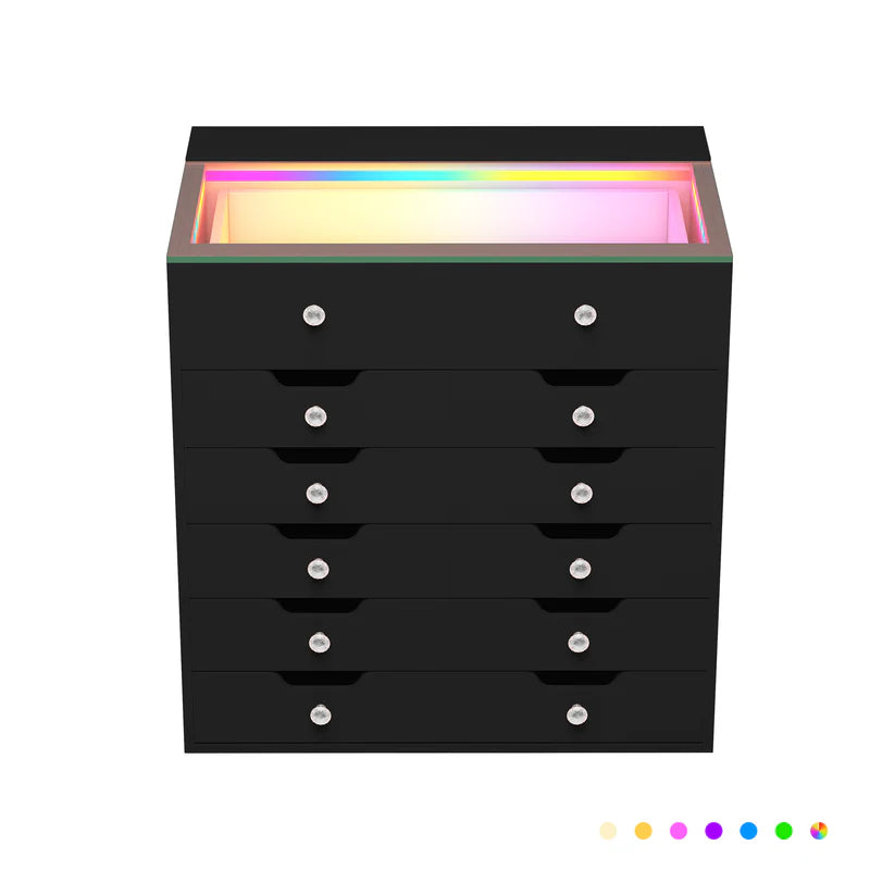 VANITII IVY Drawer Chest   IVY-RGB-WHT