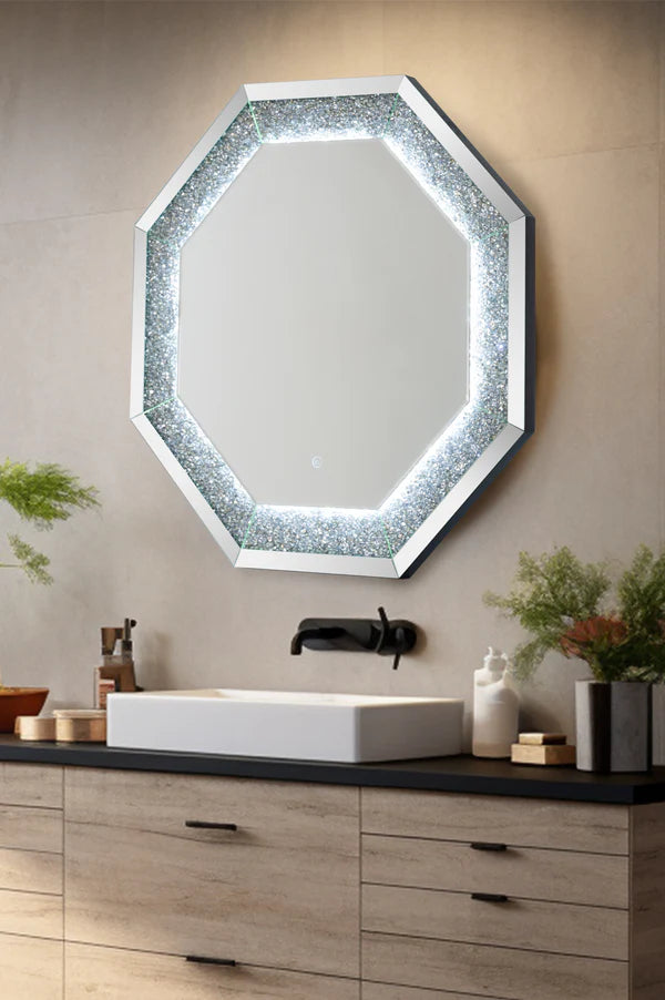 VANITII Crushed Diamonds LED Wall Mirror X-MIR-LED-06-01