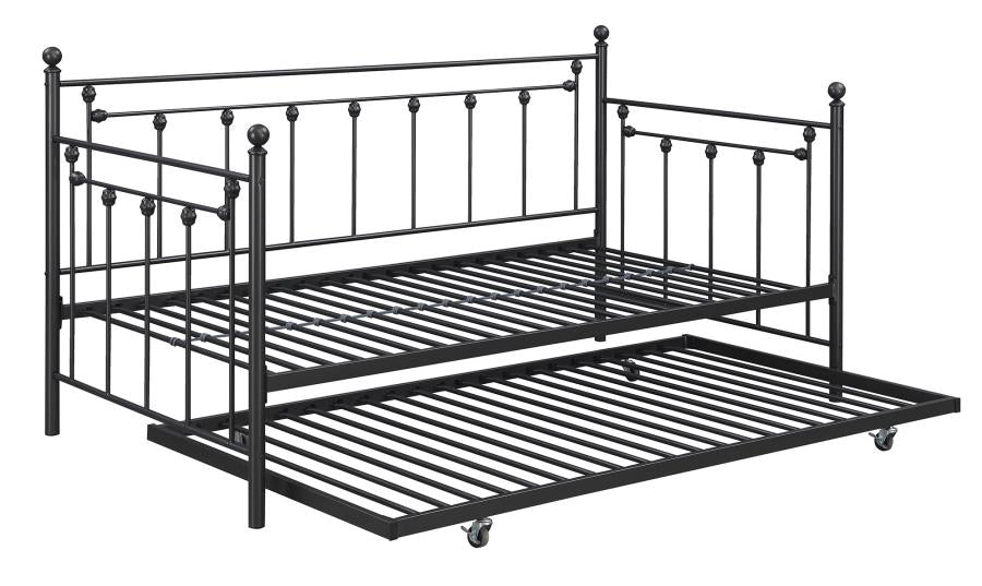 Nocus Spindle Metal Twin Daybed with Trundle-306057