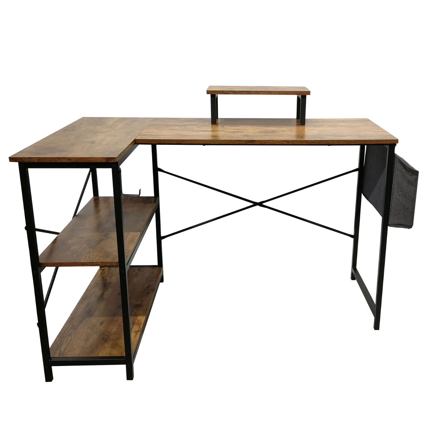 Desk, L shape, metal/wood Corner Desk-3351