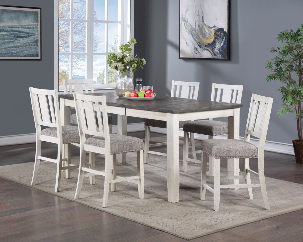 7 Piece Counter Height Farmhouse Dining Set - VH8050-7PC