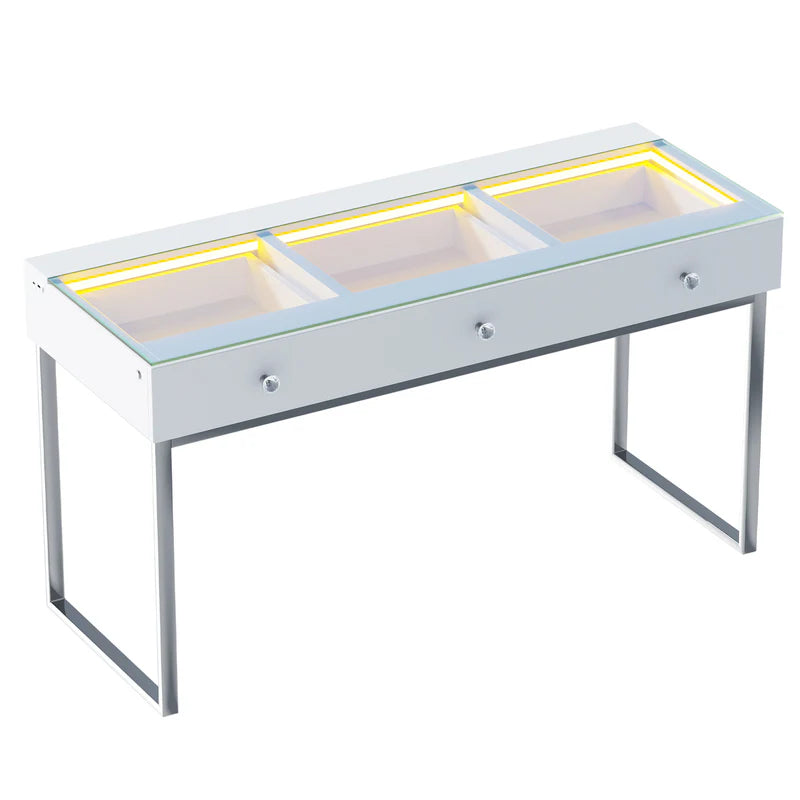 Billie Vanity Desk Pro - 3 Storage Drawers   VNT-Billie-RGB-WHT