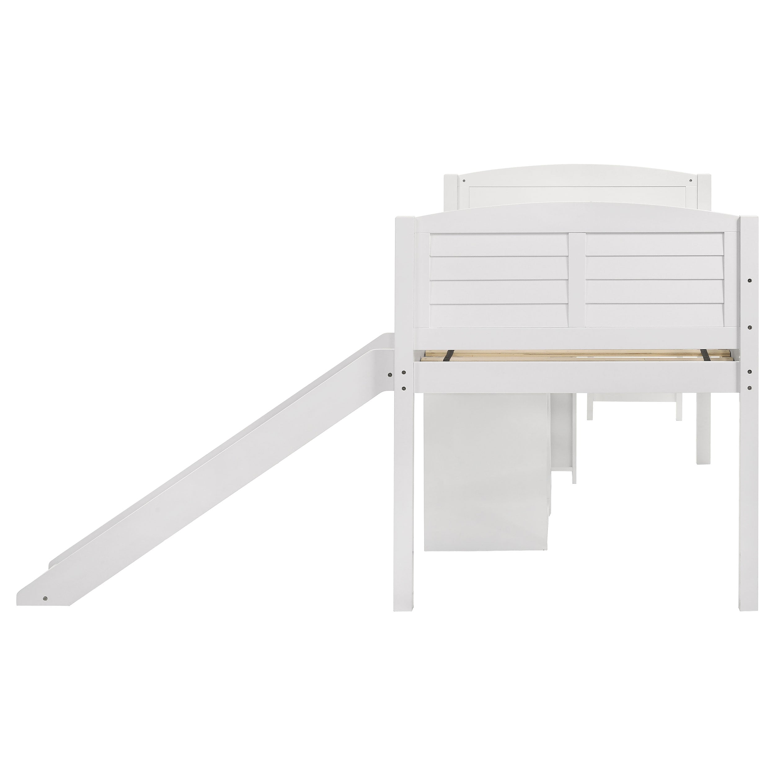 Millie Twin Workstation Loft Bed White-400330T