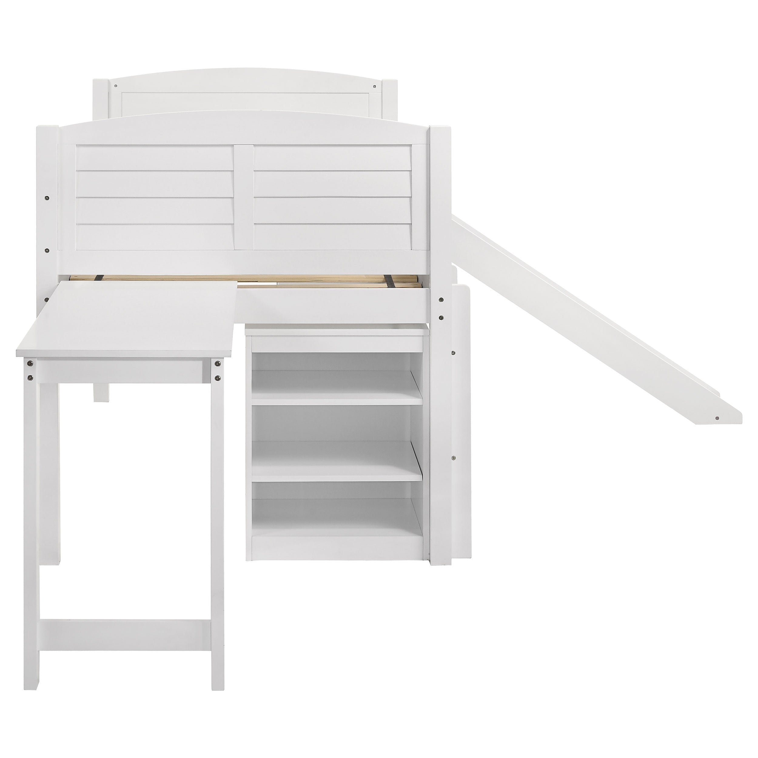 Millie Twin Workstation Loft Bed White-400330T