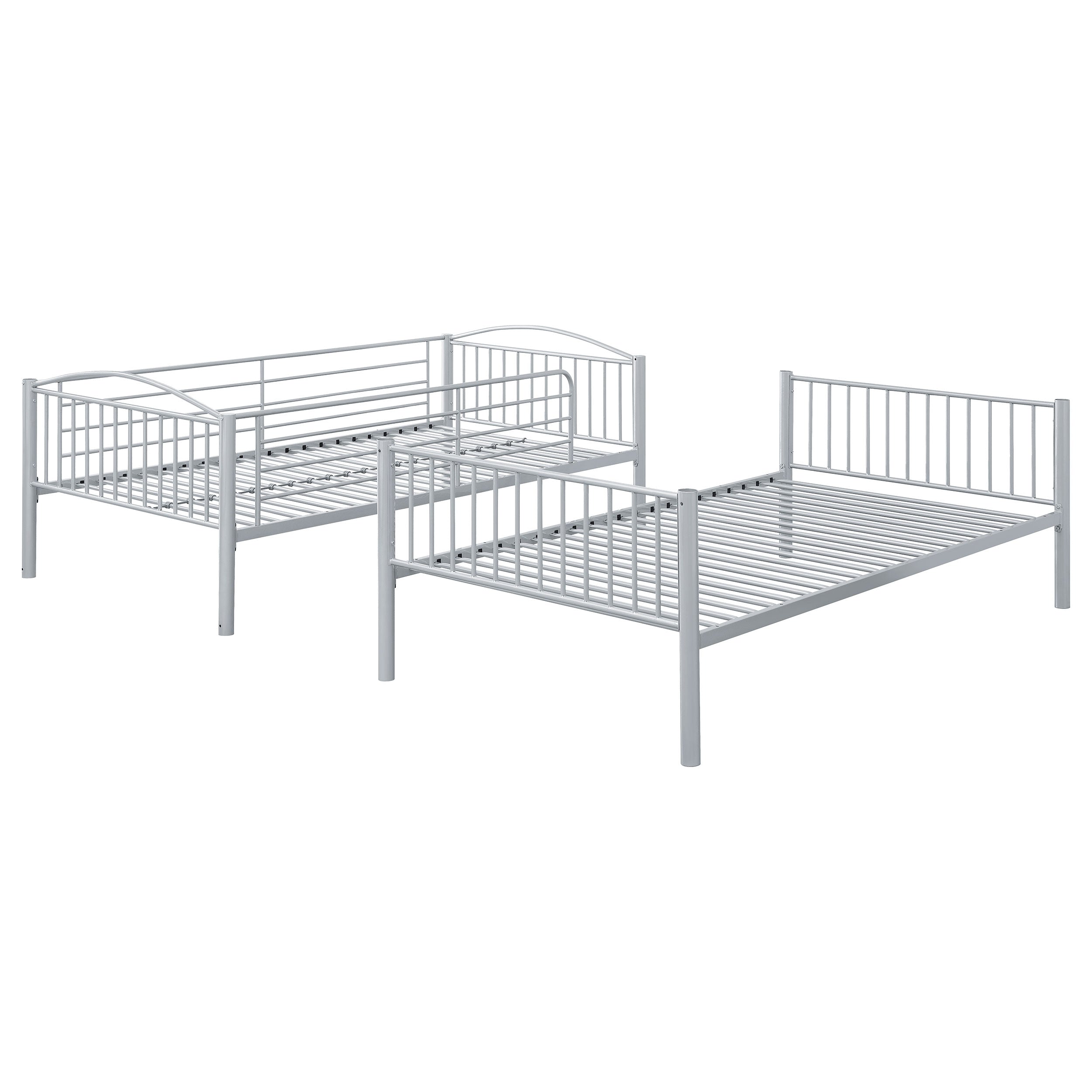 Anson Twin Over Twin Bunk Bed Silver-400730T