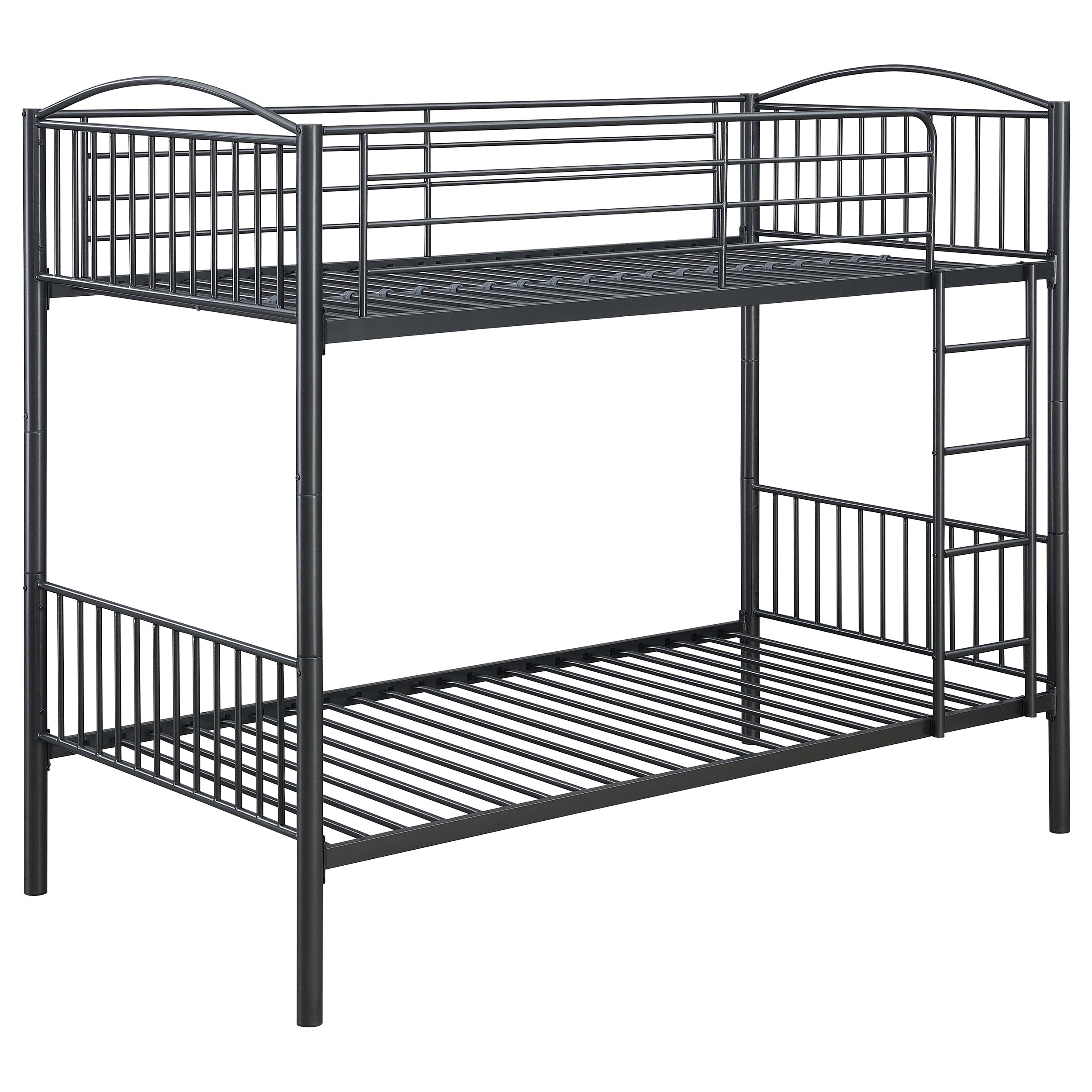 Anson Twin Over Twin Bunk Bed Gunmetal-400739T