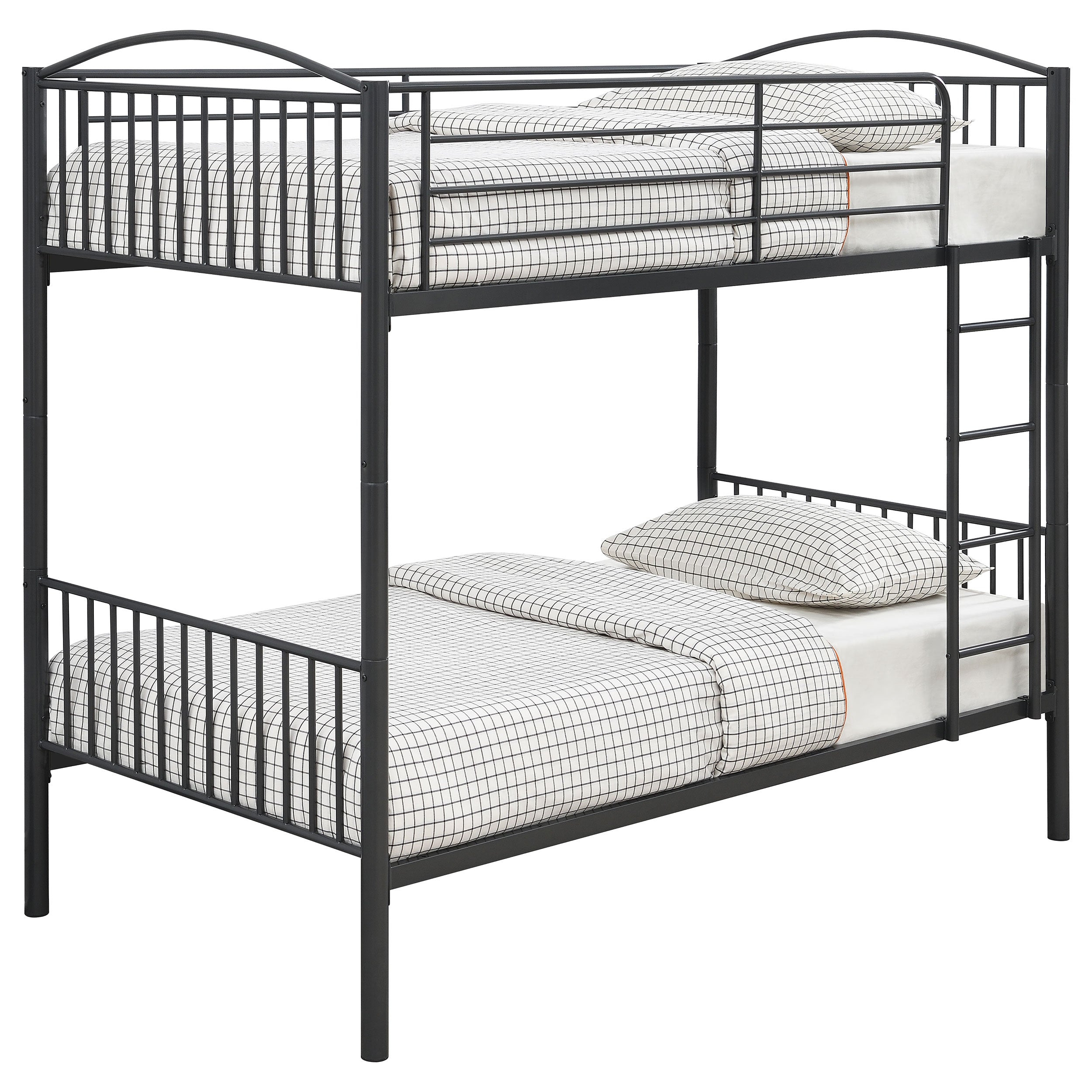 Anson Twin Over Twin Bunk Bed Gunmetal-400739T