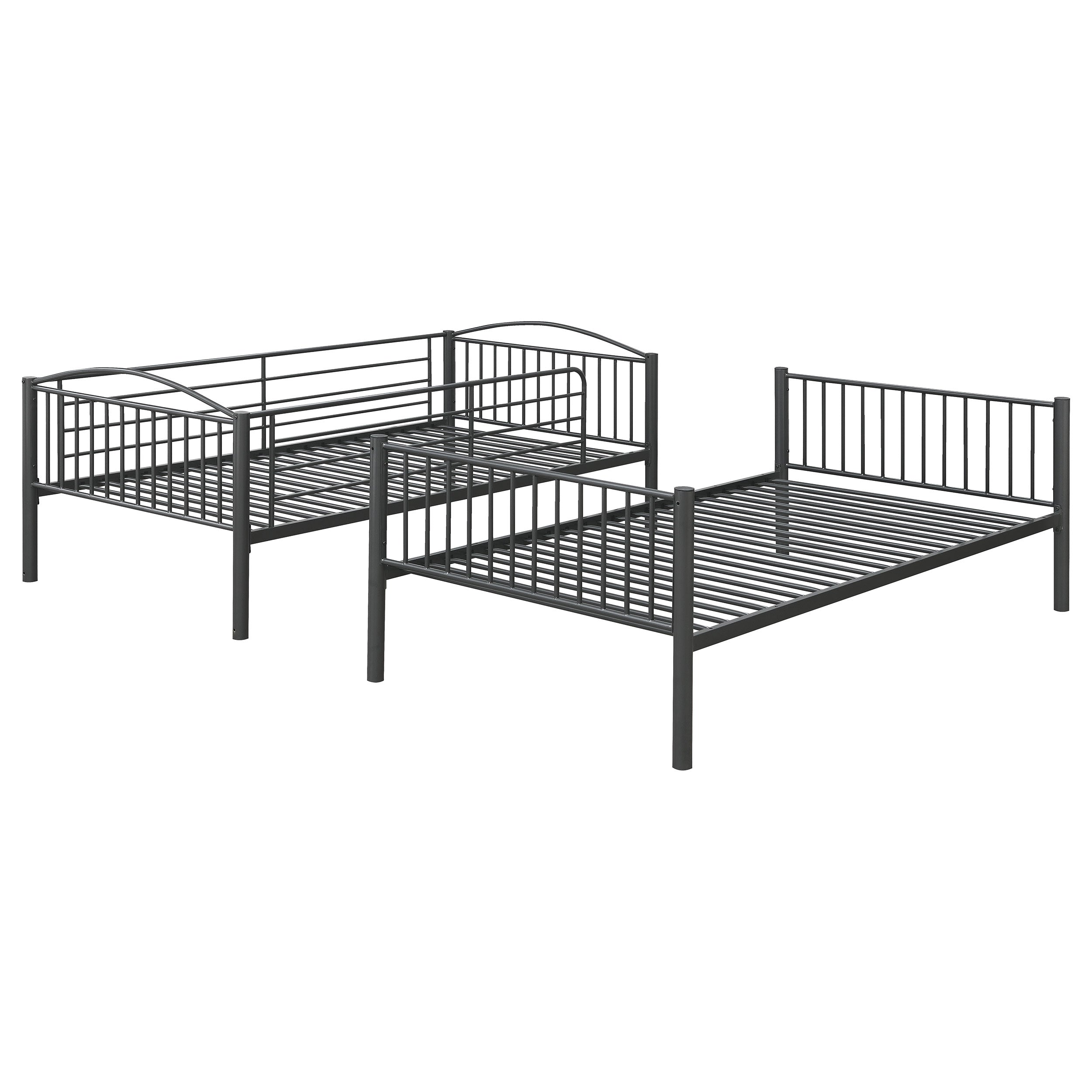 Anson Twin Over Twin Bunk Bed Gunmetal-400739T