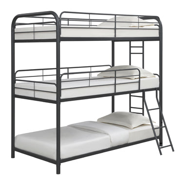 Garner Metal Twin Triple Bunk Bed Gunmetal-400777