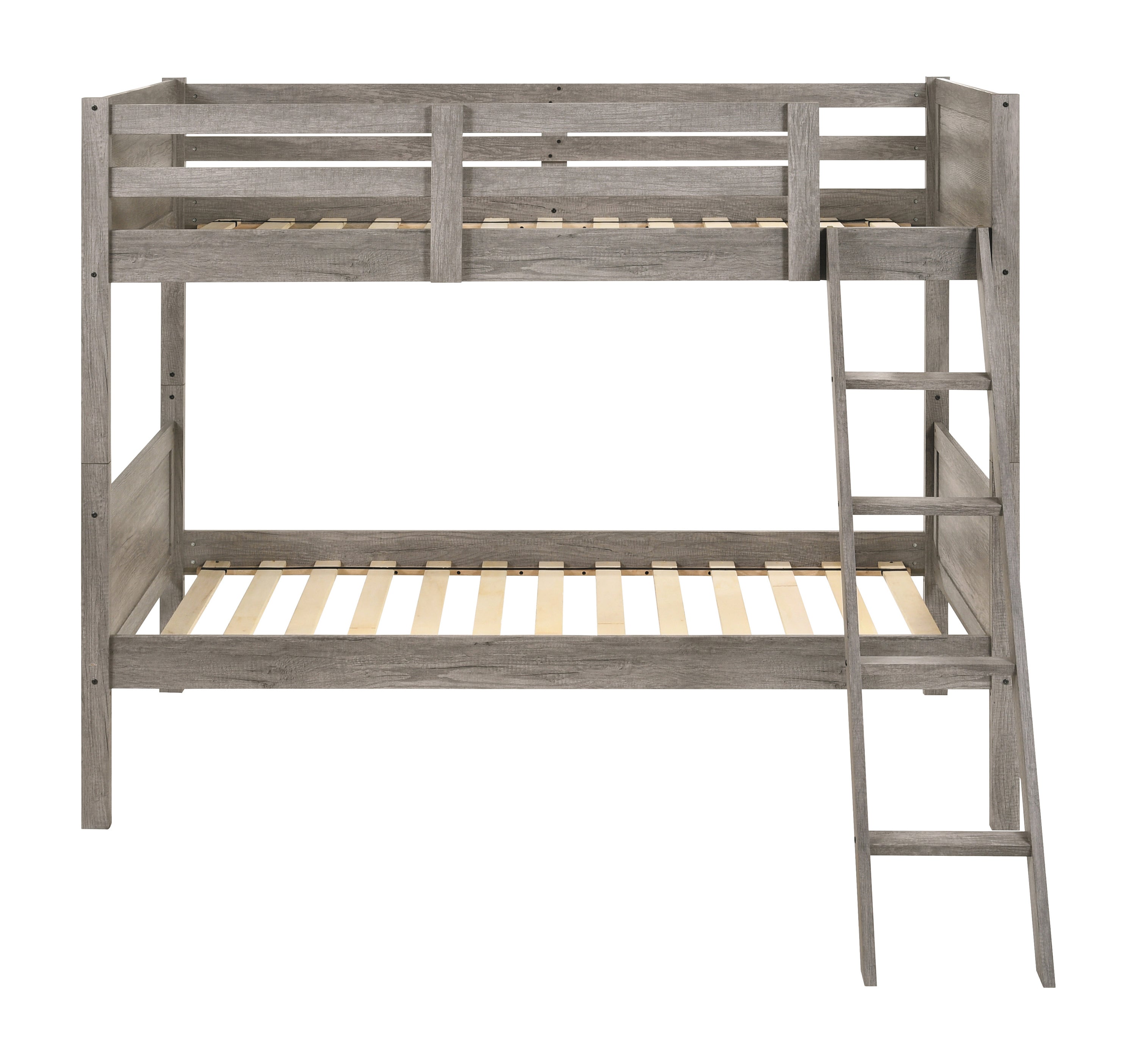 Ryder Wood Twin Over Twin Bunk Bed Weathered Taupe-400818